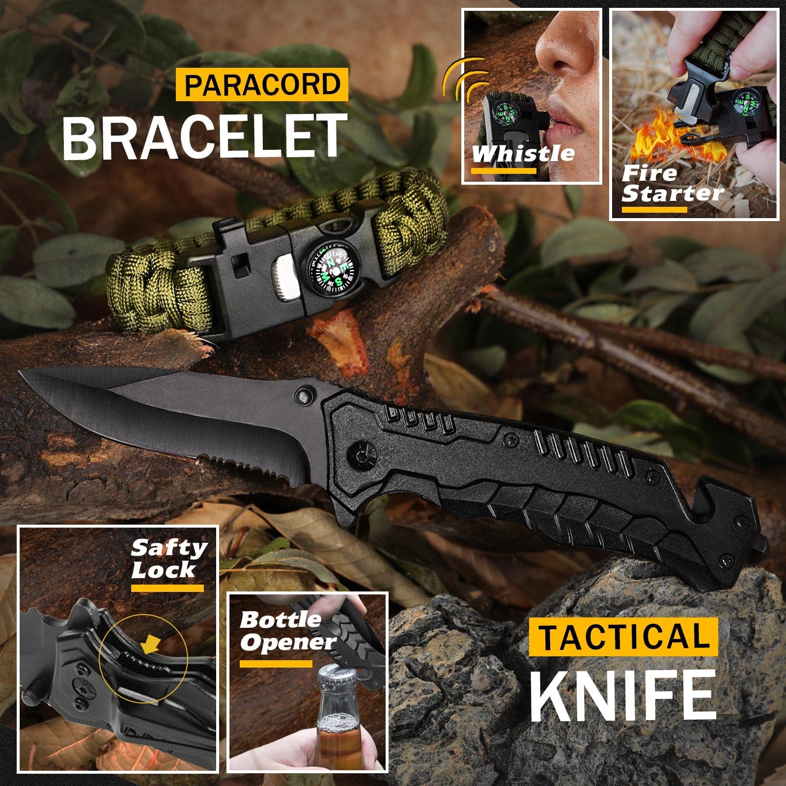 Titorld Survival Kit 14 In 1 Survival Gear And Equipment Gifts For Men Dad