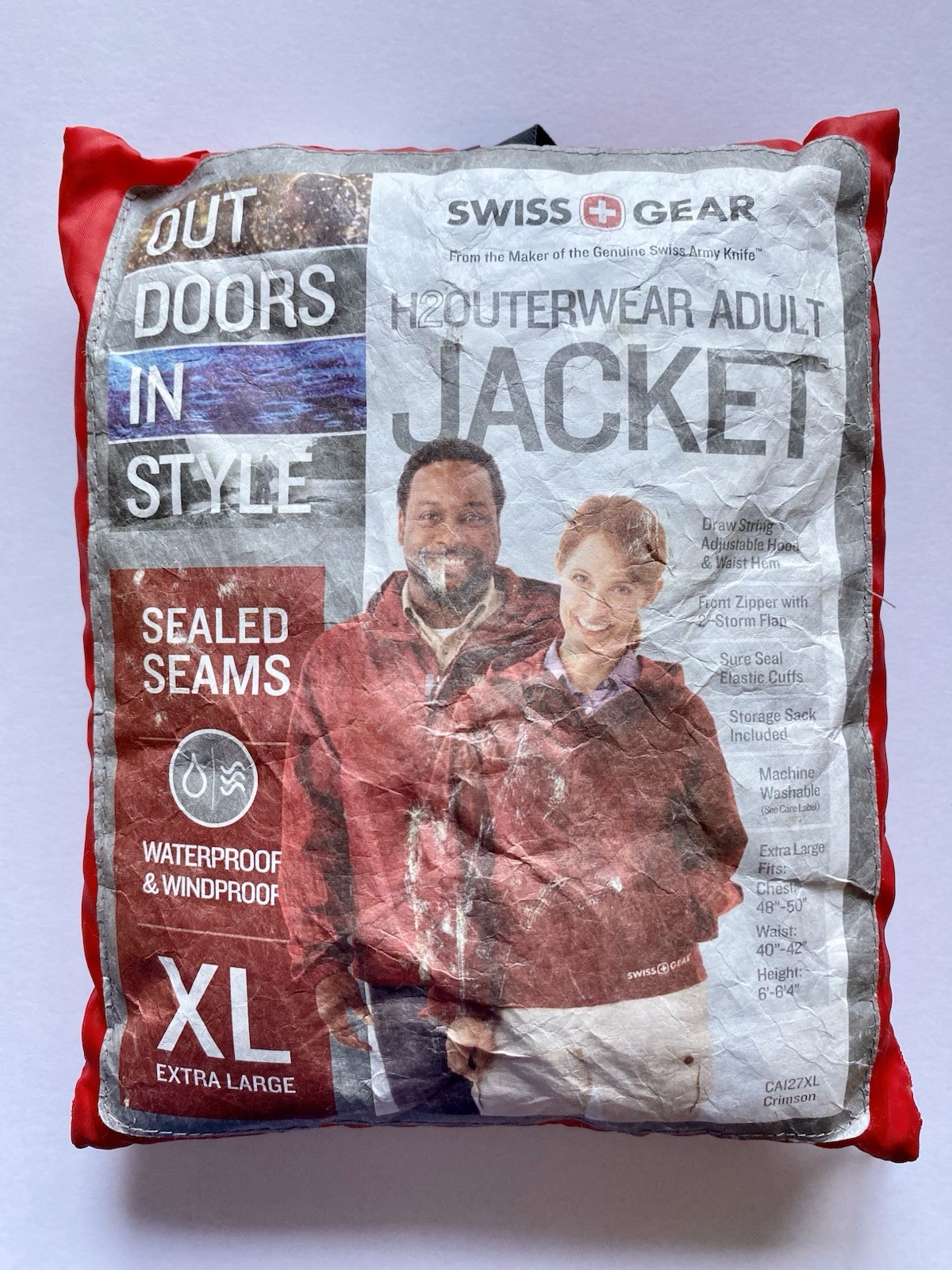 Swiss Gear H2Outerwear Adult Jacket XL Crimson Red Waterproof/Windproof – New