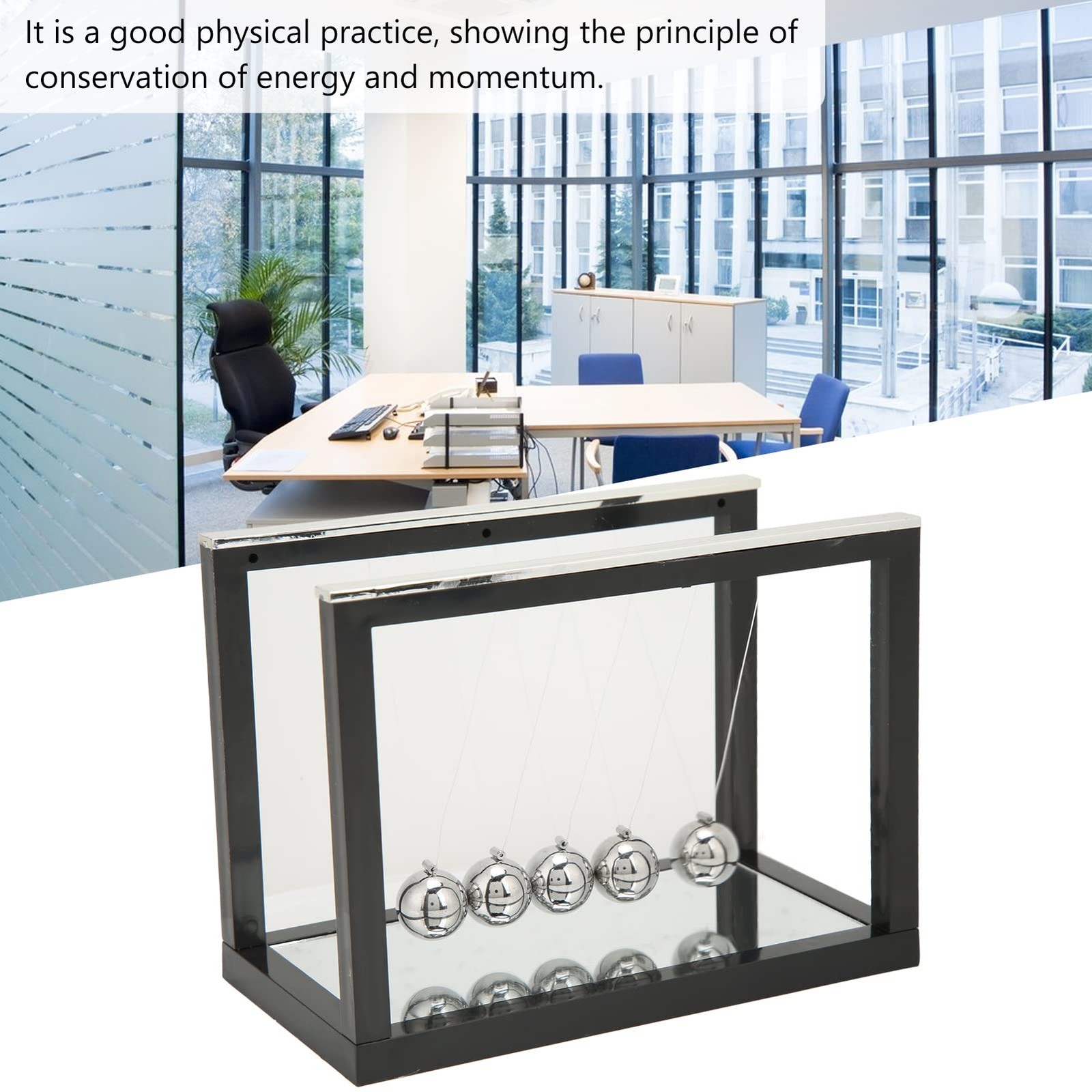 Newtonian Pendulum Swing Toy Physics Science Large Newtonian Cradle Balan…