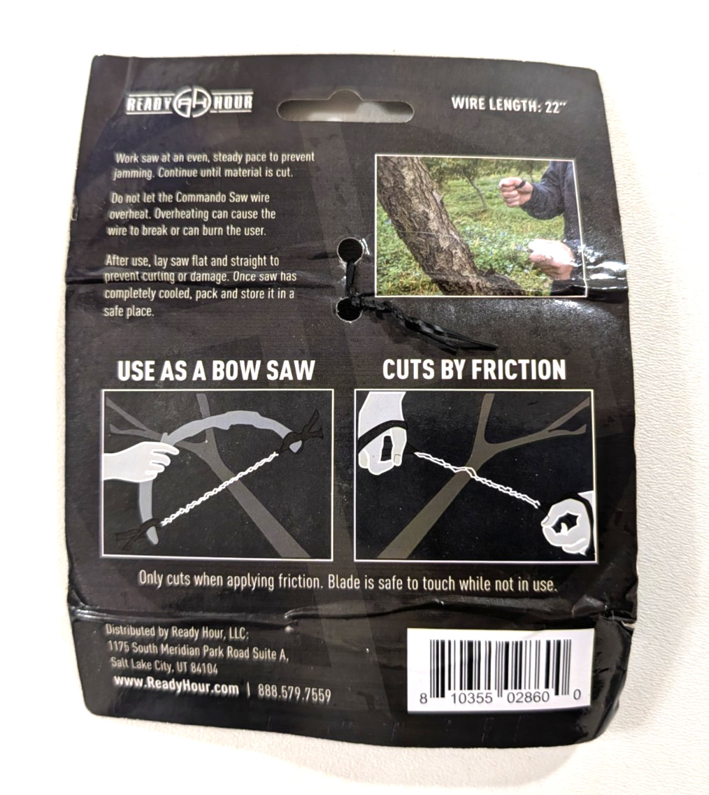 Ready Hour Commando Saw 22″ Durable 8-Strand Stainless Steel Blade – NEW