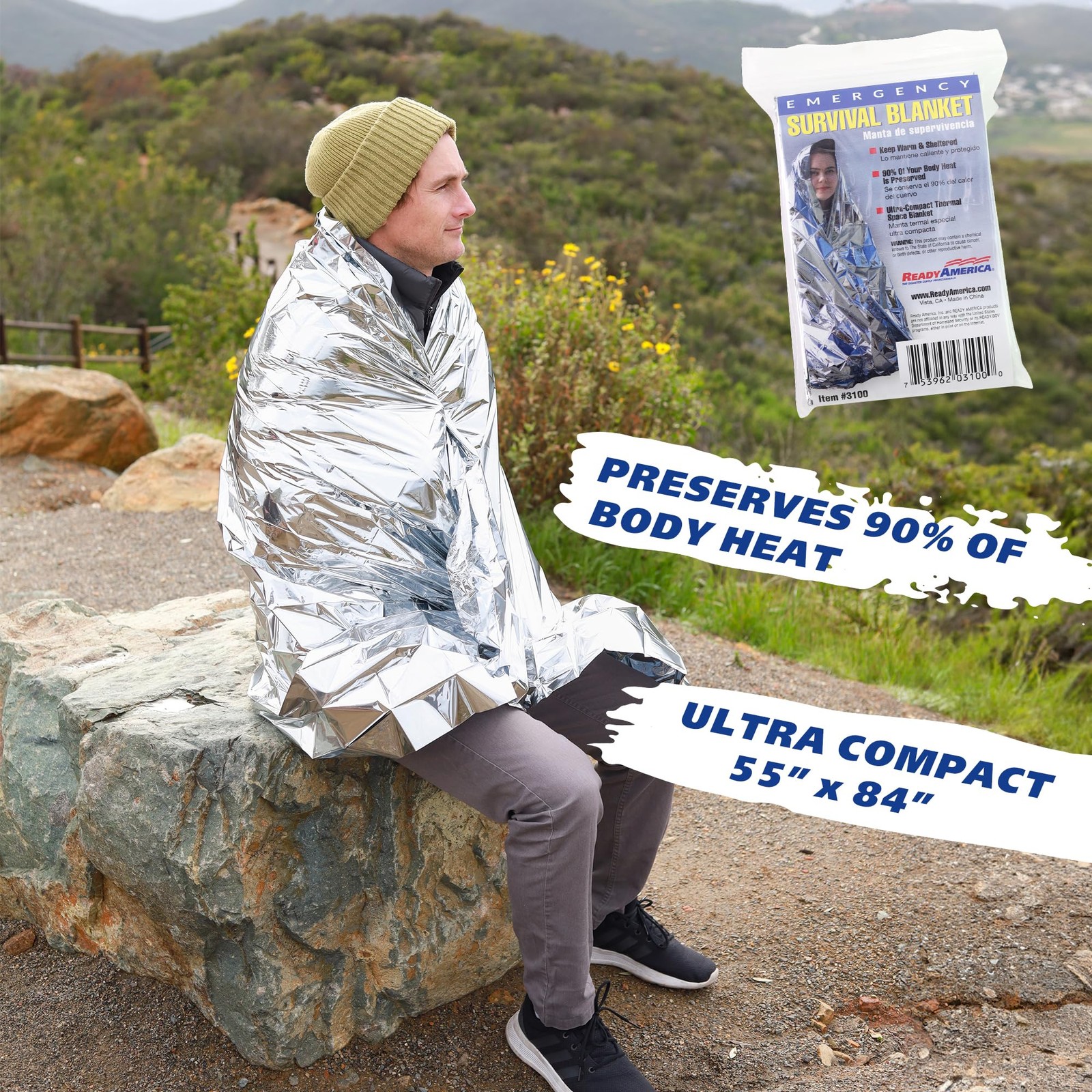 Emergency Survival Kit Food Water Blanket Portable 3 Days Supplies
