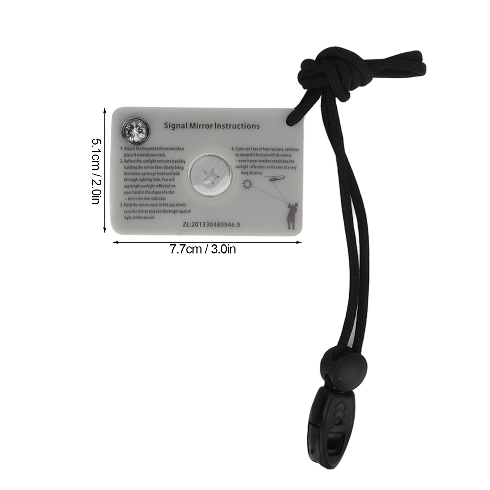 Survival Emergency Signal Mirror With Lanyard Reflector Glass Mirror Forˇ