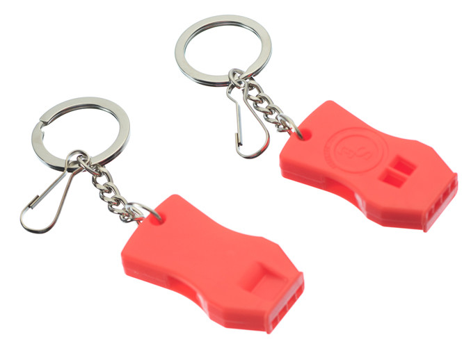 2 Pack 115db Plastic Raptor Whistle Key Chain Zipper Emergency Survival Whistle