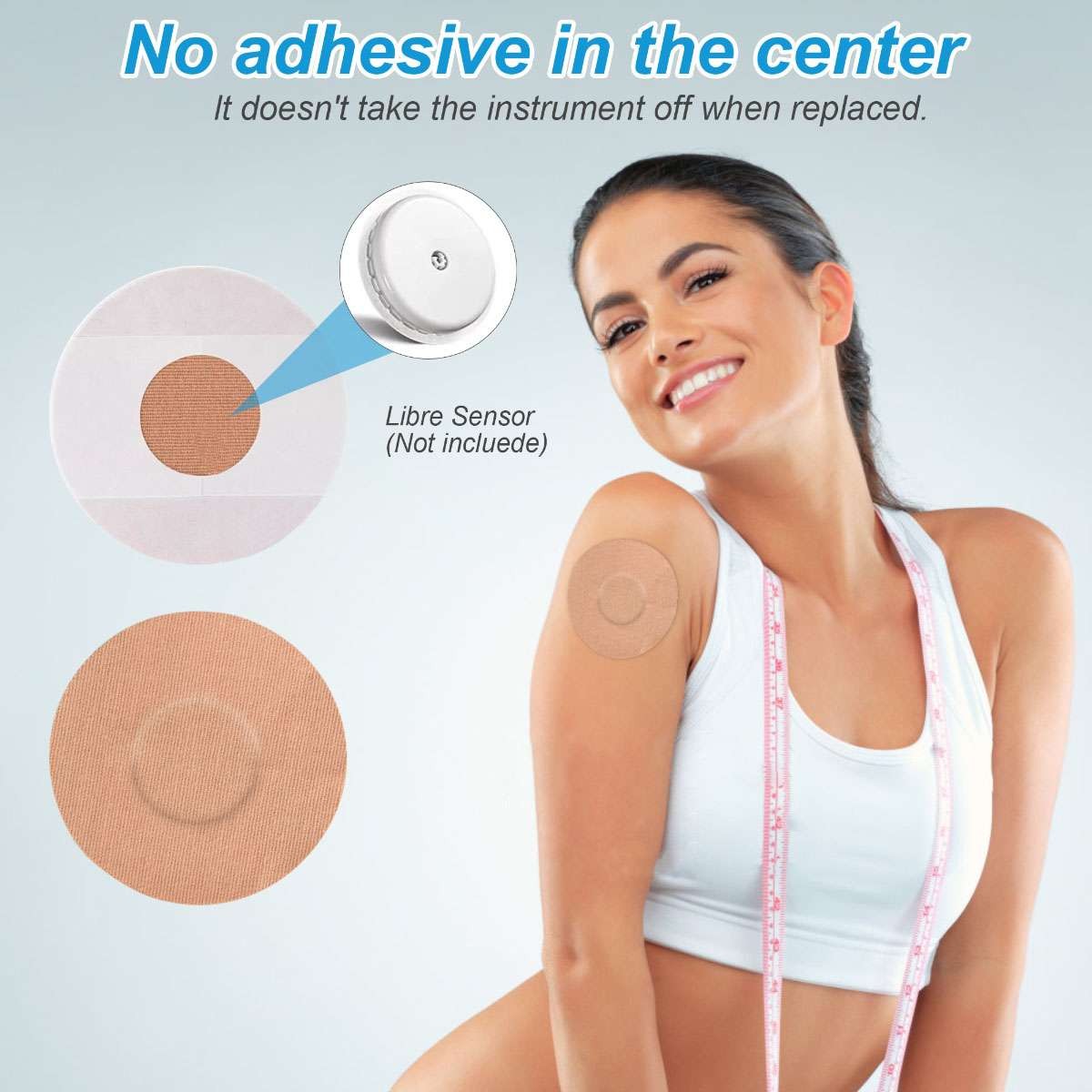 5-20Pcs Waterproof Breathable Adhesive Patches For Freestyle Libre Sensor Covers