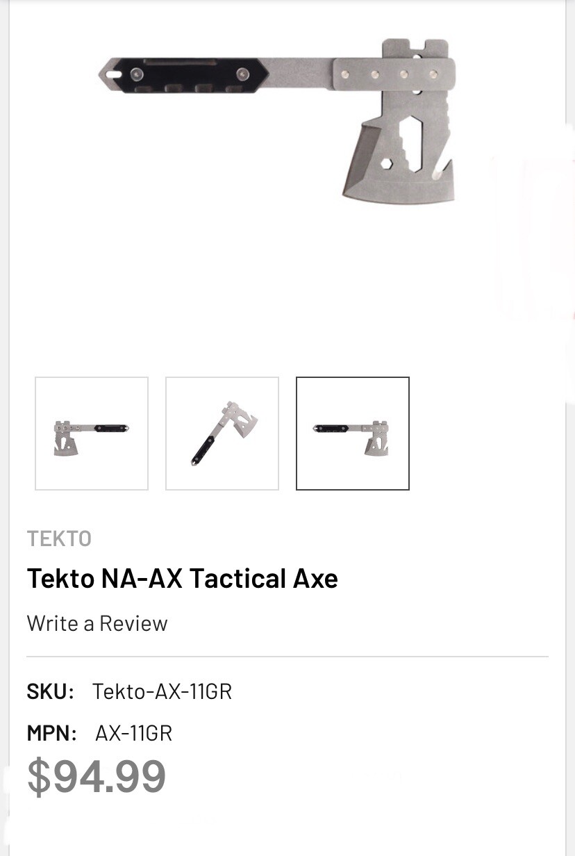 NEW Tekto USA 11-In-1 Tactical Survival Emergency Hatchet Axe Multitool MSRP $95