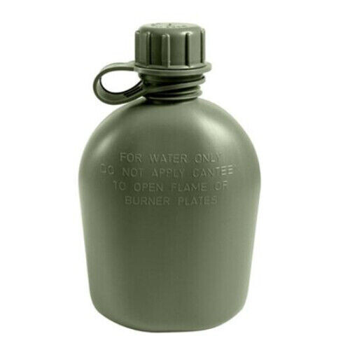 NEW AUTHENTIC US Military 1 QUART QT PLASTIC CANTEEN w/ USGI CANTEEN CUP