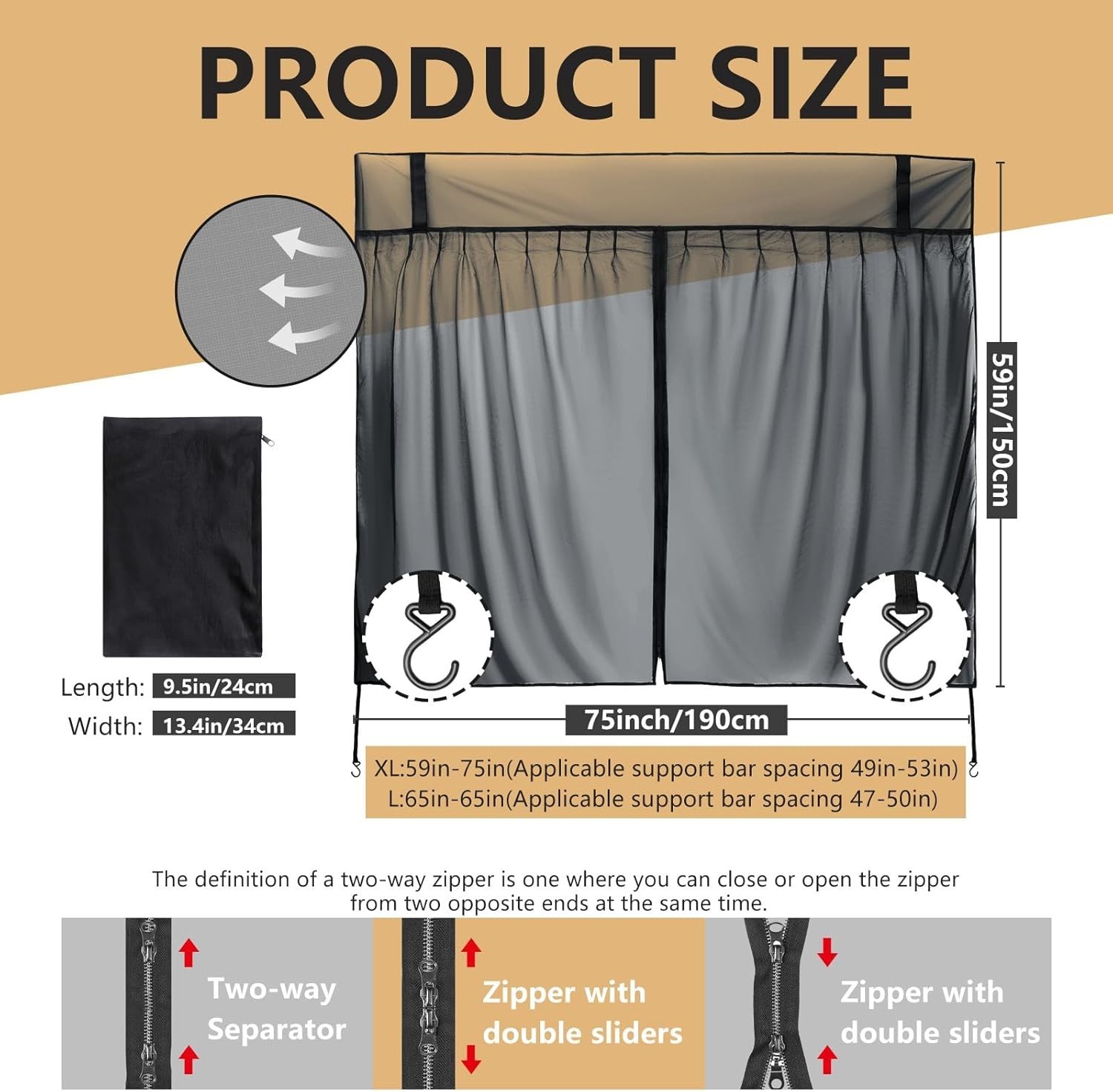 Breathable Tailgate Bug Screen with Magnetic Fasteners – Perfect for Camping