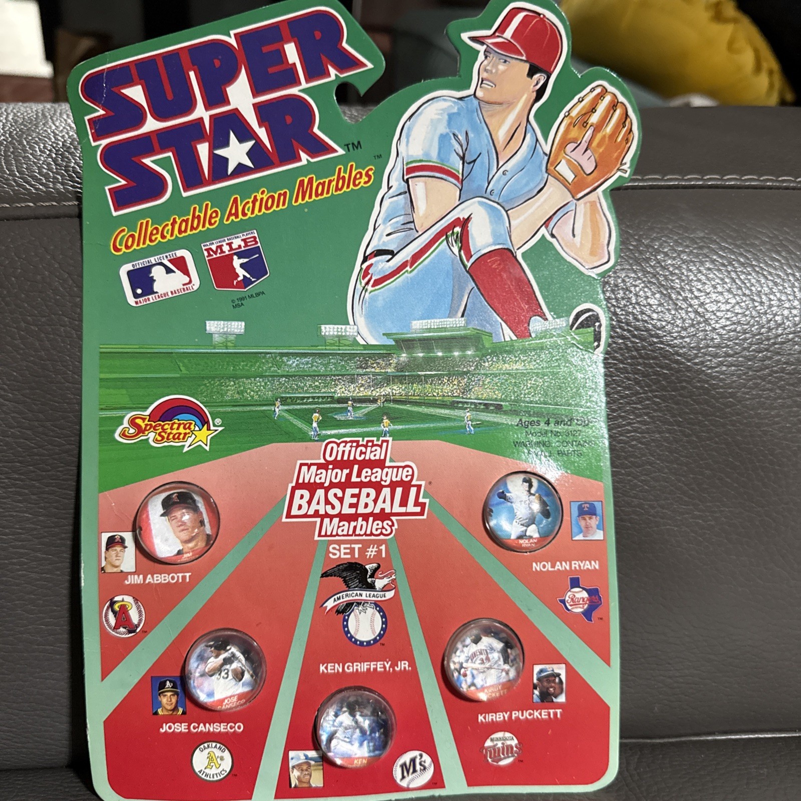 Baseball Super Stars Marbles Set 1 2 3 4 Ken Griffey Jr Nolan Ryan Barry Bonds