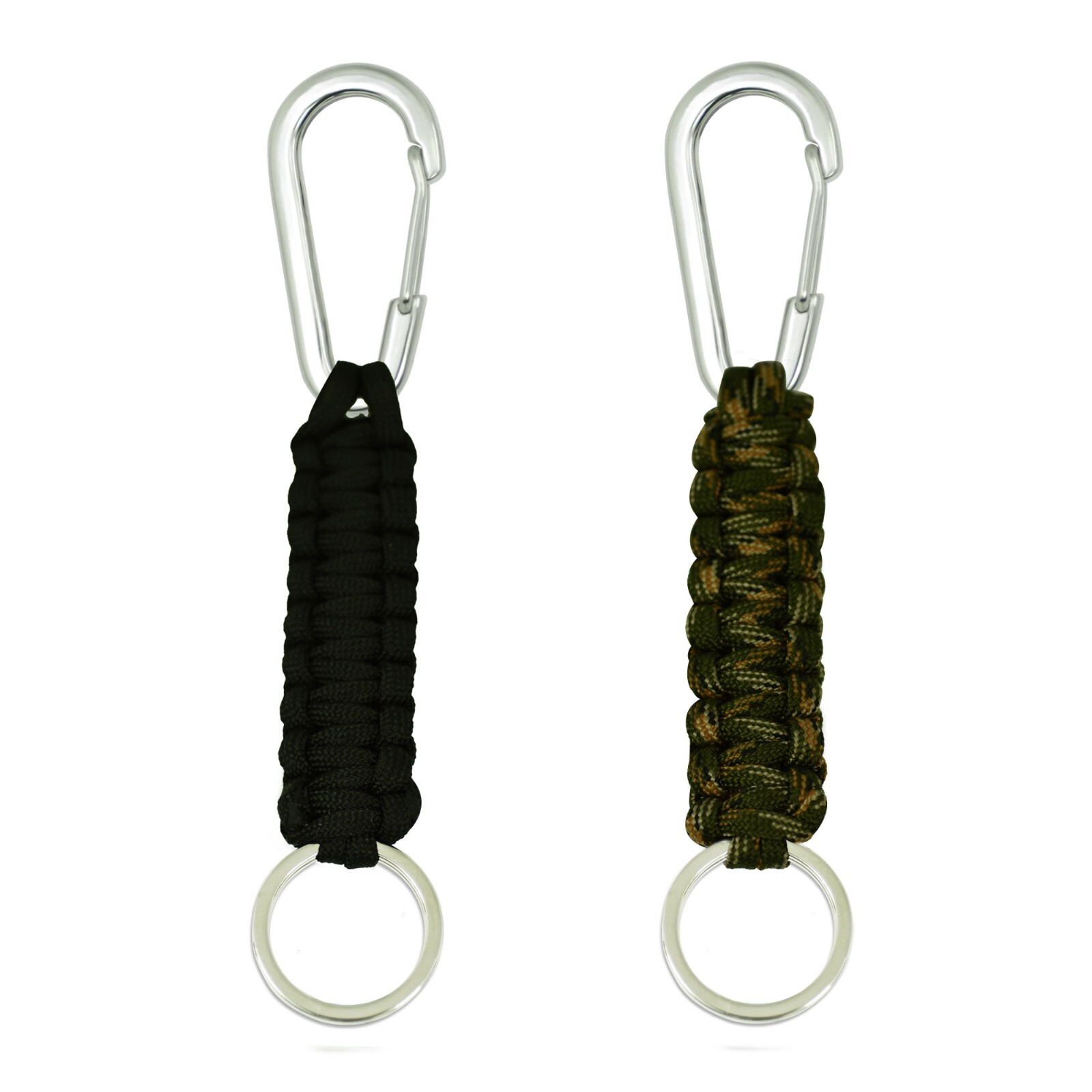 STEEL HAWK 350-LB Paracord Keychains with Stainless Steel Carabiner – Durable