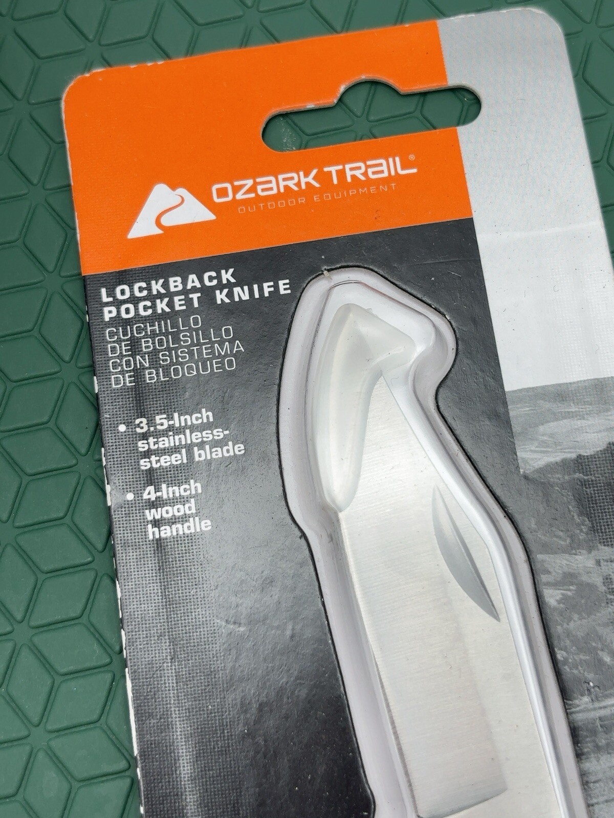Ozark Trail Lockback Pocket Knife 3.5″ NEW Stainless Steel Blade 4 Wood Handle
