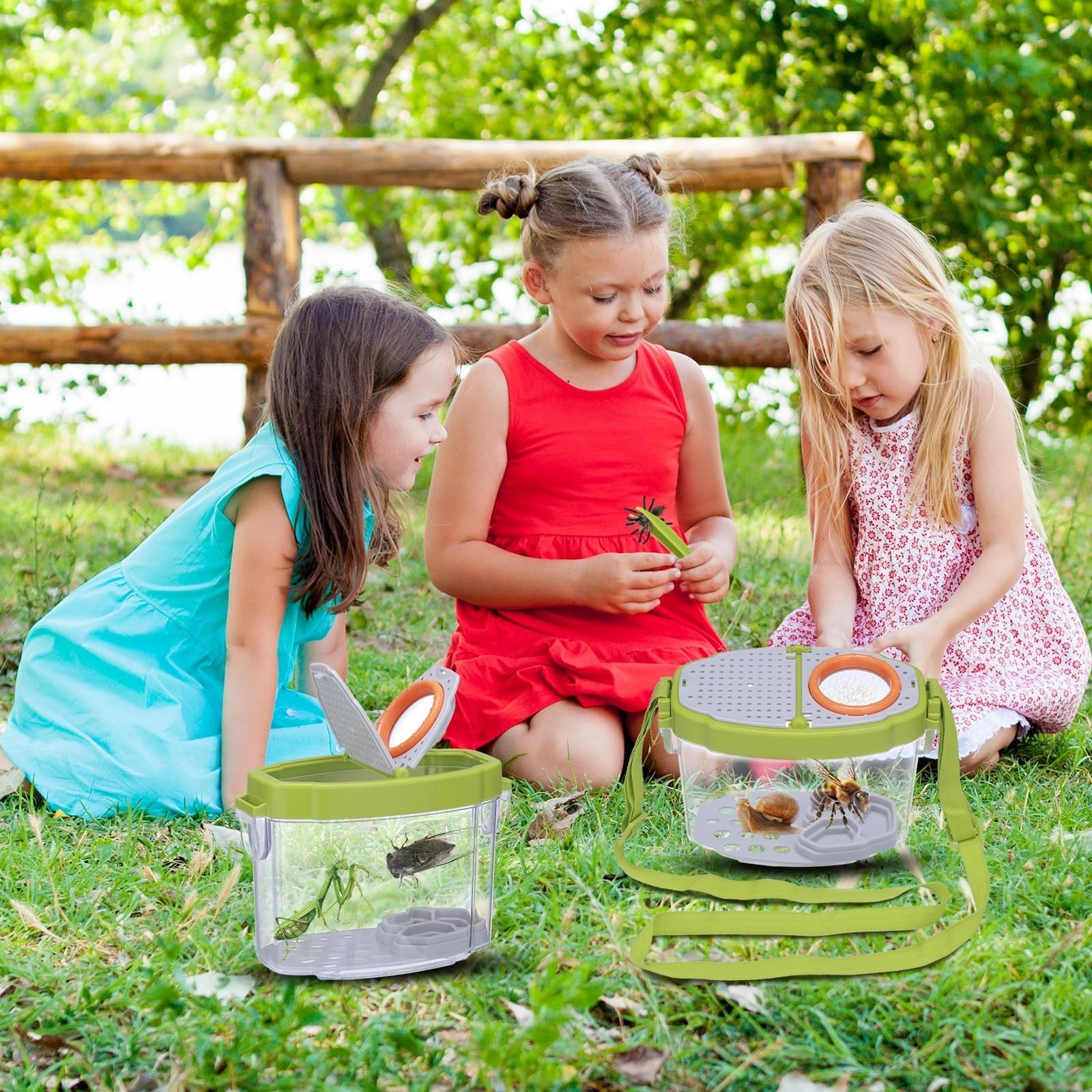 Cup Magnifiers for Kids Set, Magnifier Insects Collection Box, Insects Observation Box…