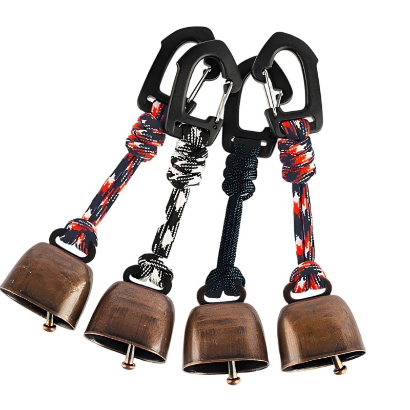 Outdoor Bear Bells Loud Cast Iron Cowbell For Hiking Camping And Pet Safety