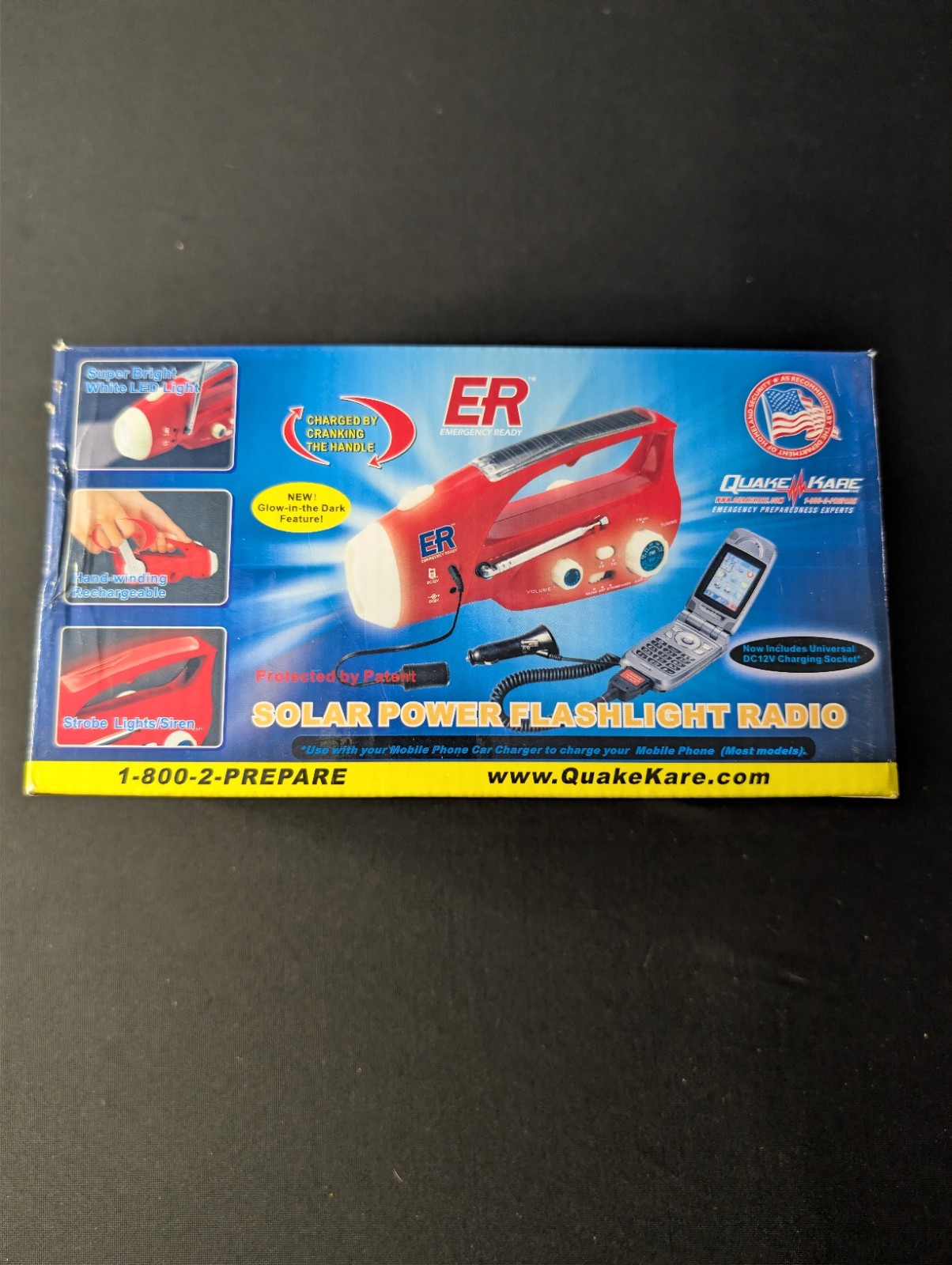 New Quake Kare Solar Powered Flashlight Radio – Emergency Ready – Preparedness