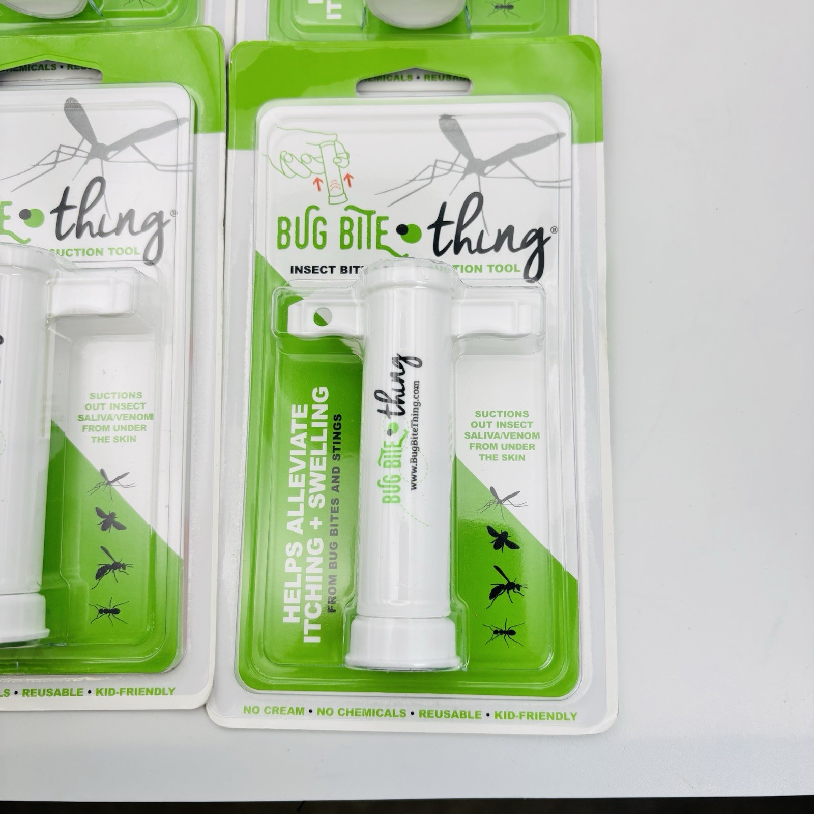 Lot Of 4 Bug Bite Thing Suction Tool Poison Remover Insect Bite Sting White NEW!