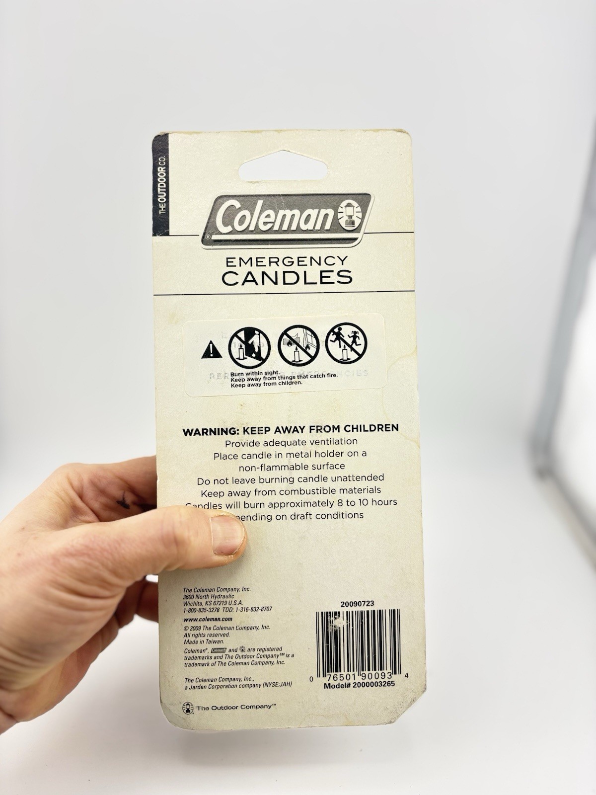 NEW Coleman Emergency Survival Candles, 2-Pack Camping, Etc 8-10 Hr Burn Time