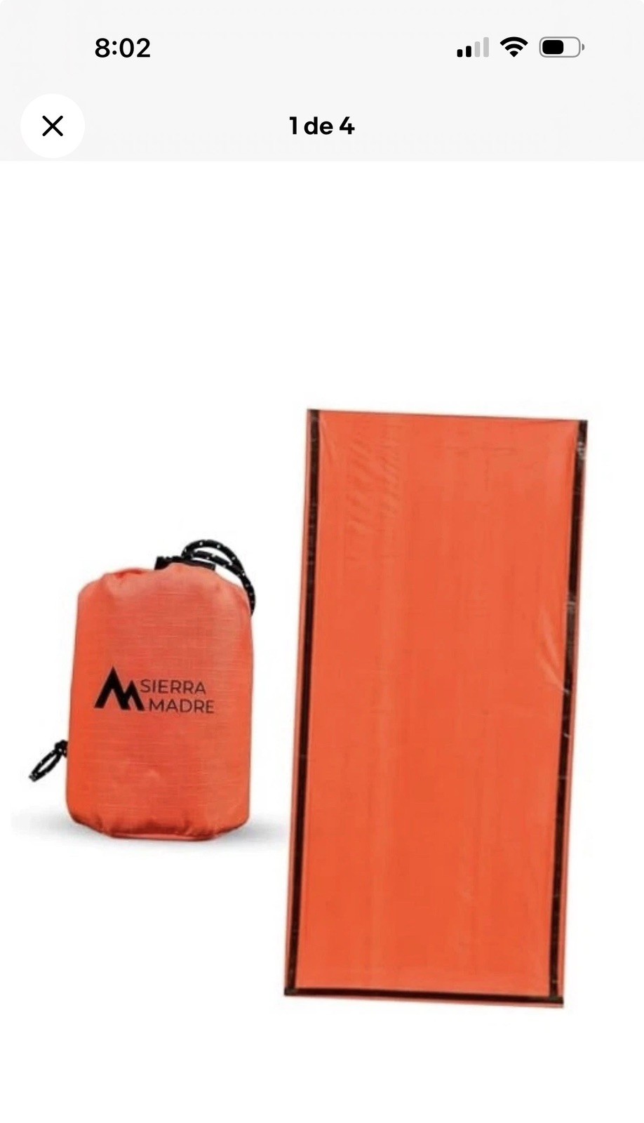 Emergency Sleeping Bag – Ultralight, Waterproof Mylar Thermal Bivy Pack of 1