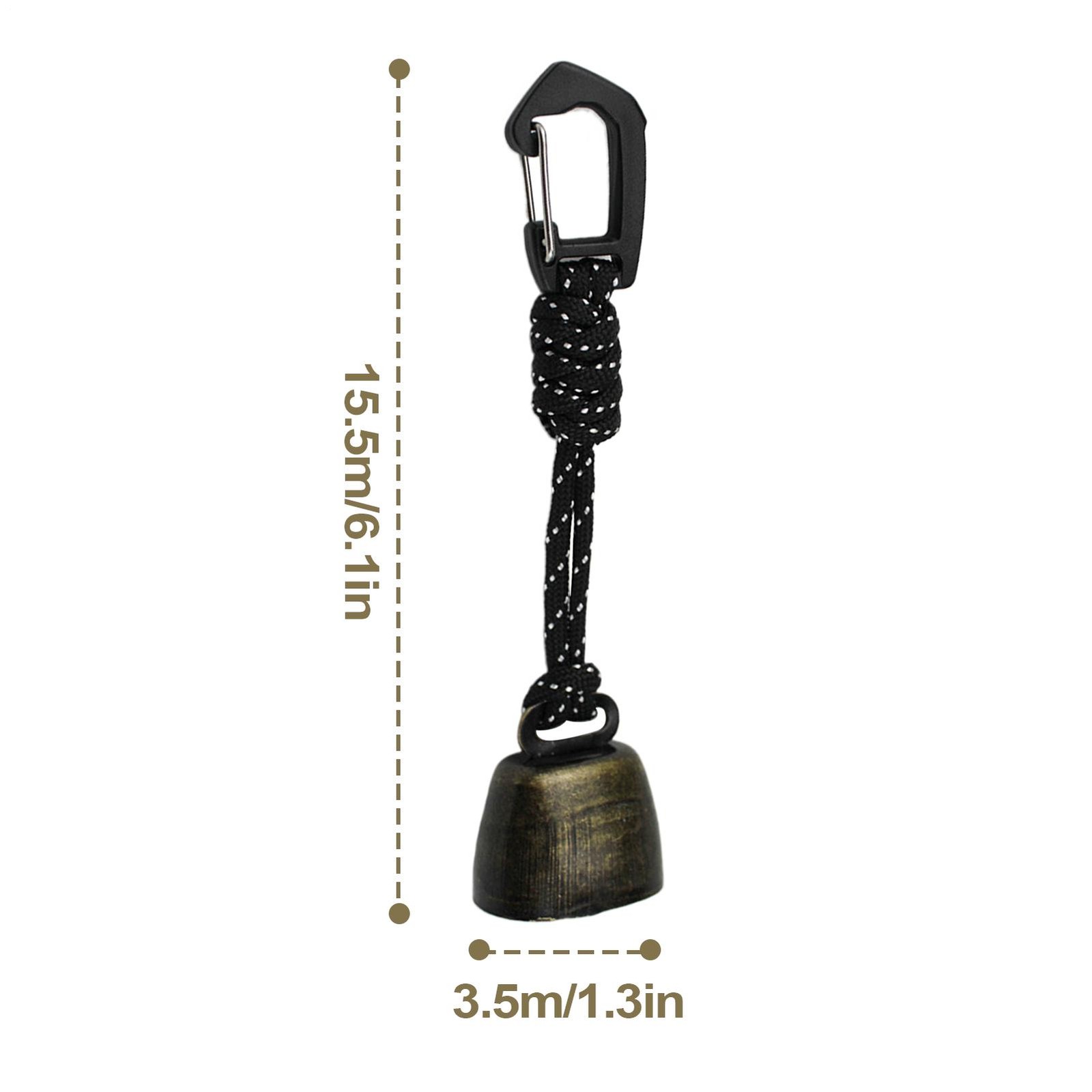 Bear Bell Hiking Adventure Loud Hiking Bell Safety Protection Bell w/ Carabiner