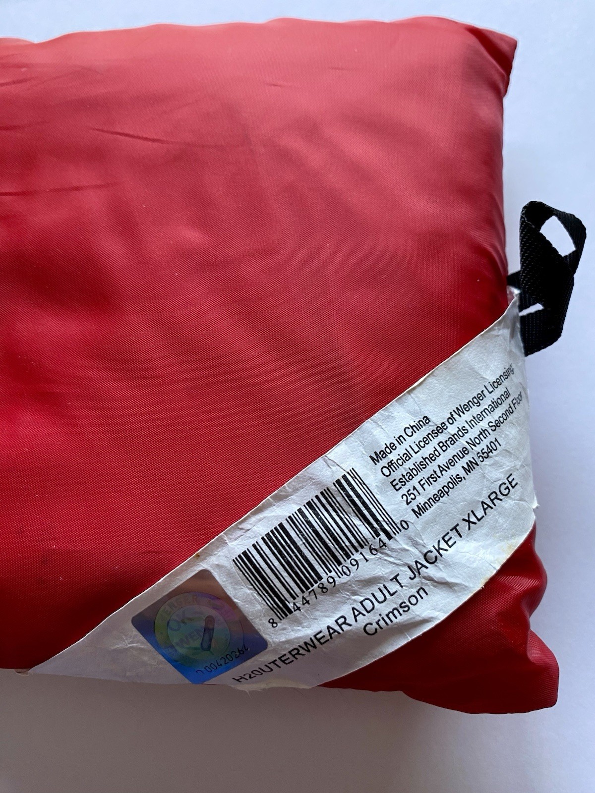 Swiss Gear H2Outerwear Adult Jacket XL Crimson Red Waterproof/Windproof – New