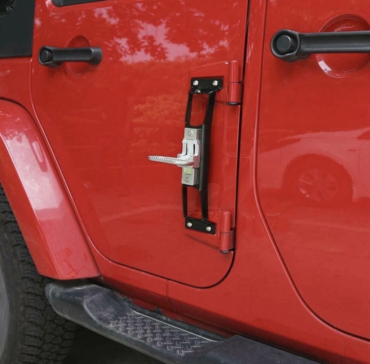 Non-Slip Door Hinge Pedal Folding Step Doorstep For Jeep JK 07-18
