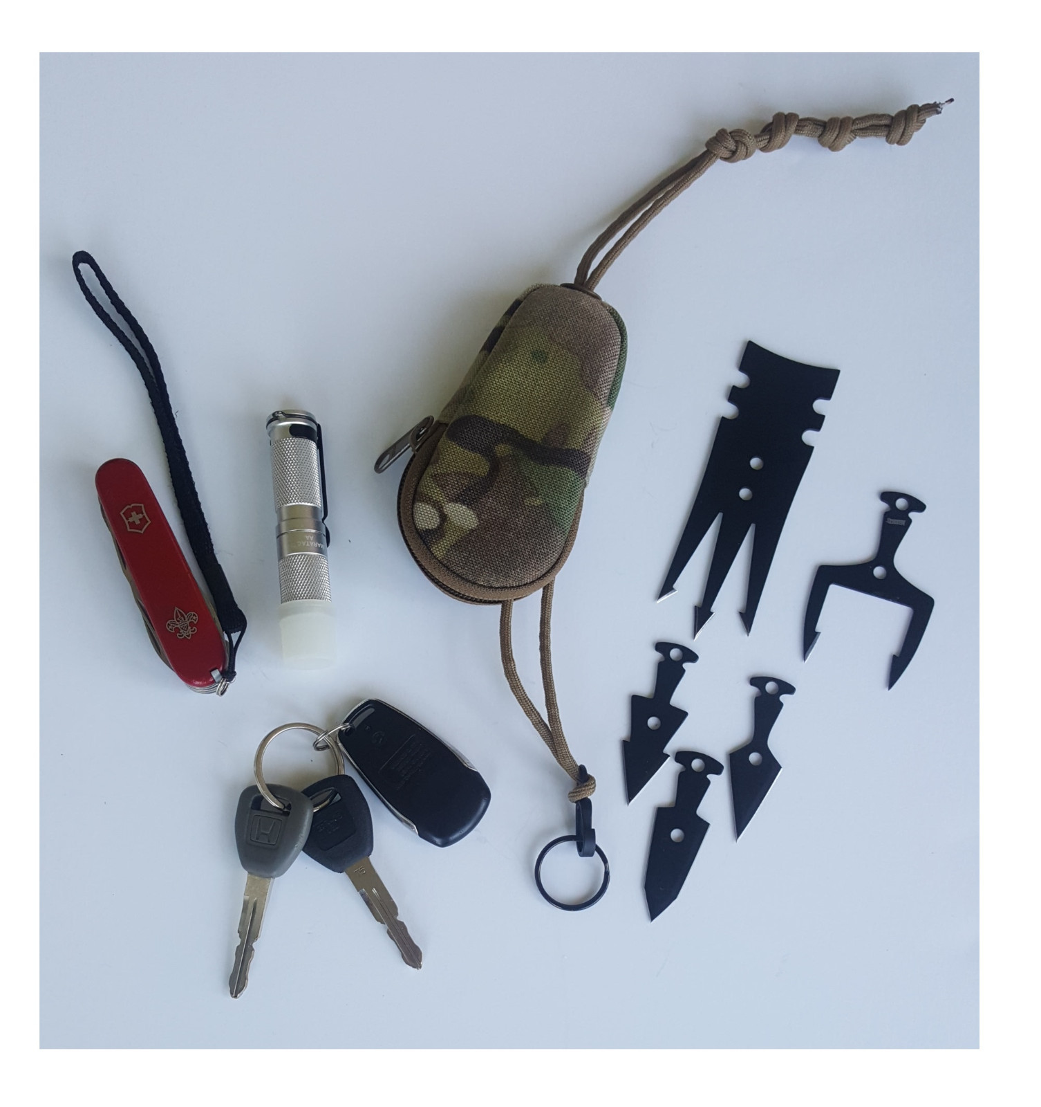 Milspec Monkey MSM Lanyard Zippered Key Ring Coin Pouch Carrier See Colors Below