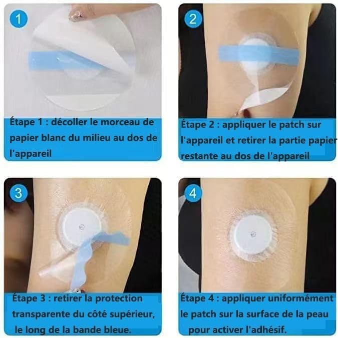 Waterproof & Sweatproof Diabetes Sensor Patches – 20 Pack for Sensitive Skin