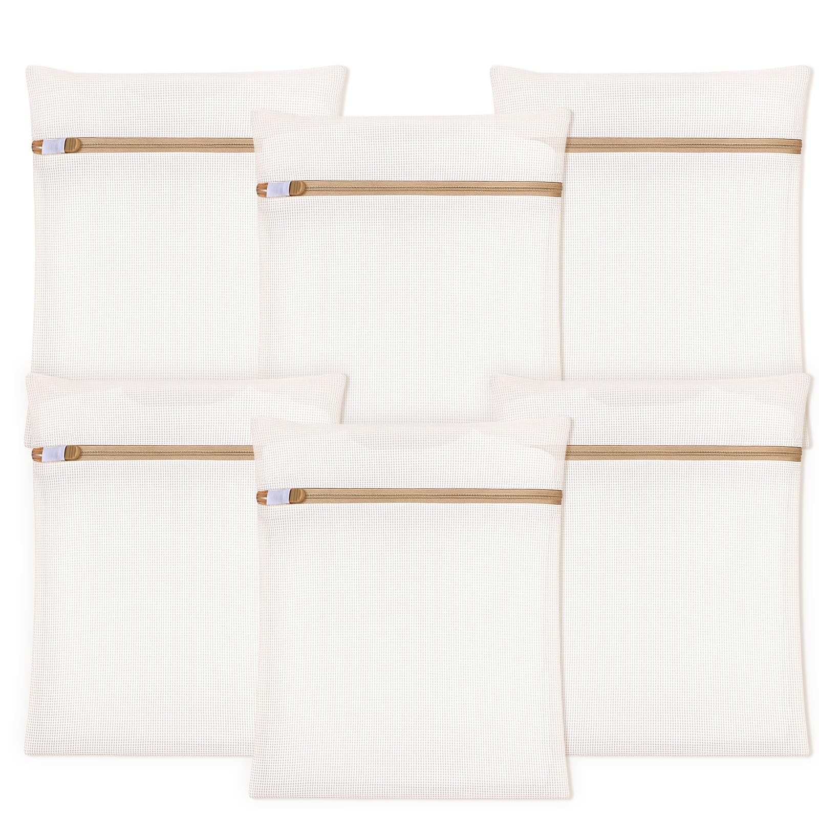 6 Pieces Large Durable Organic Cotton Mesh 15.7 inches x 11.8 inches, white