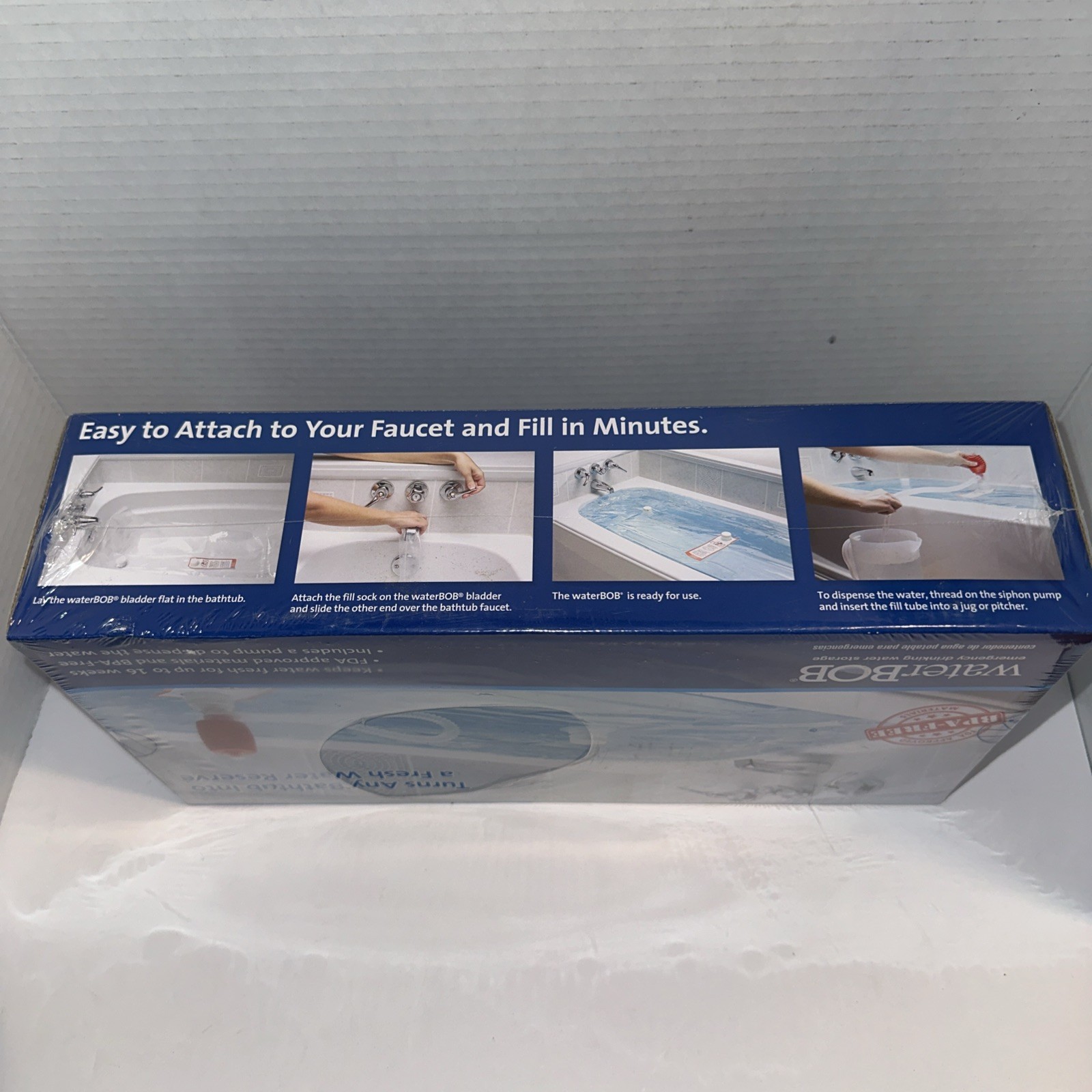 New WaterBob Bathtub Emergency Drinking Water Storage 100 Gallons. New/Sealed