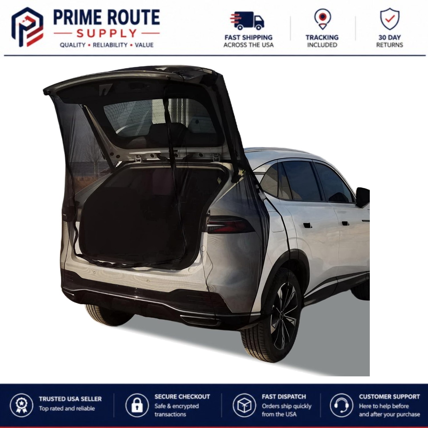 Universal Fit Tailgate Screen for SUVs – Optimize Camping Ventilation & Comfort