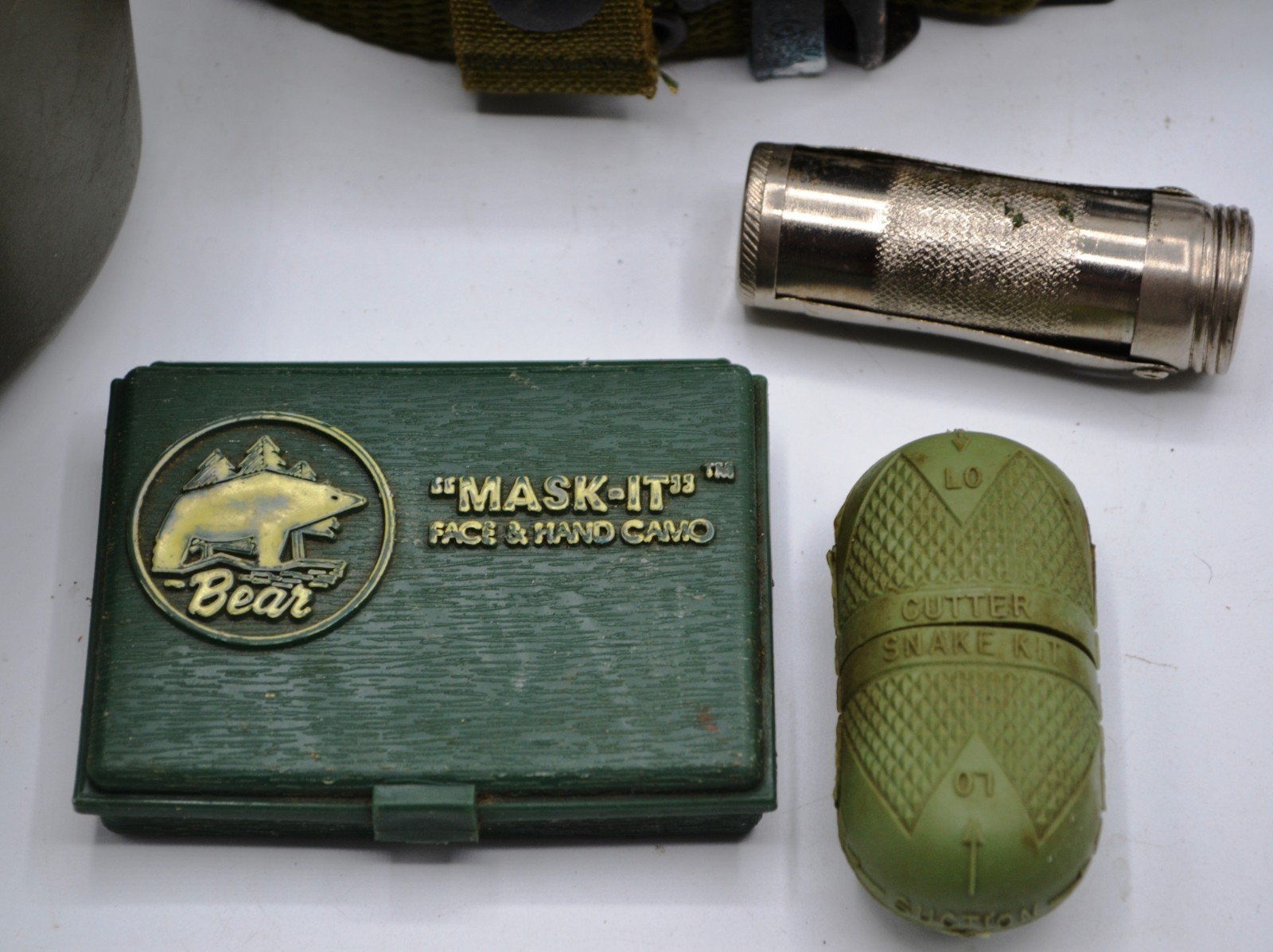 Boy Scouts Camping Survival Military – Metal Match Box Snake Bite Kit More