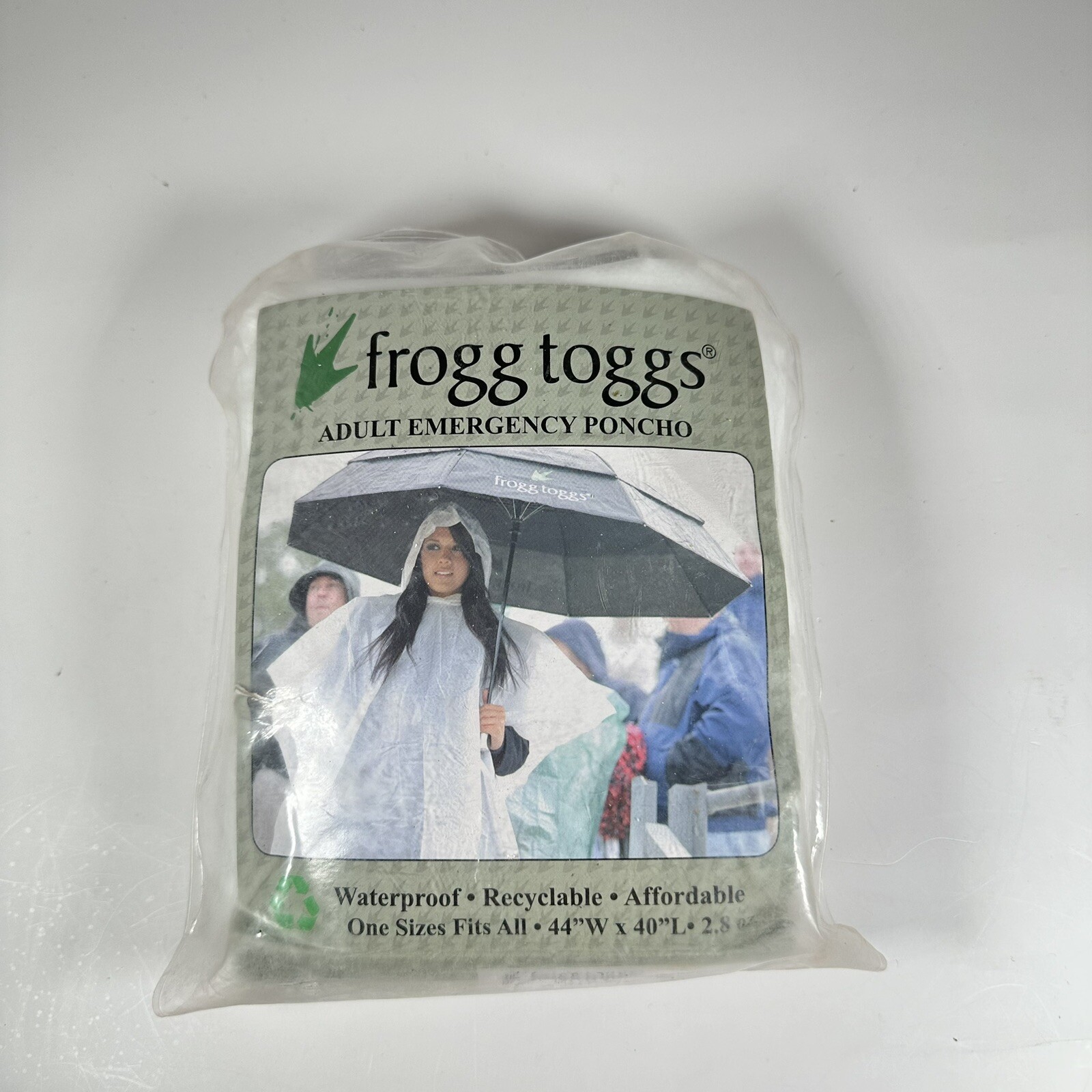 Frogg Toggs Adult Poncho Ultra Lite “One Size Fits All” 44″W x 40″L Clear