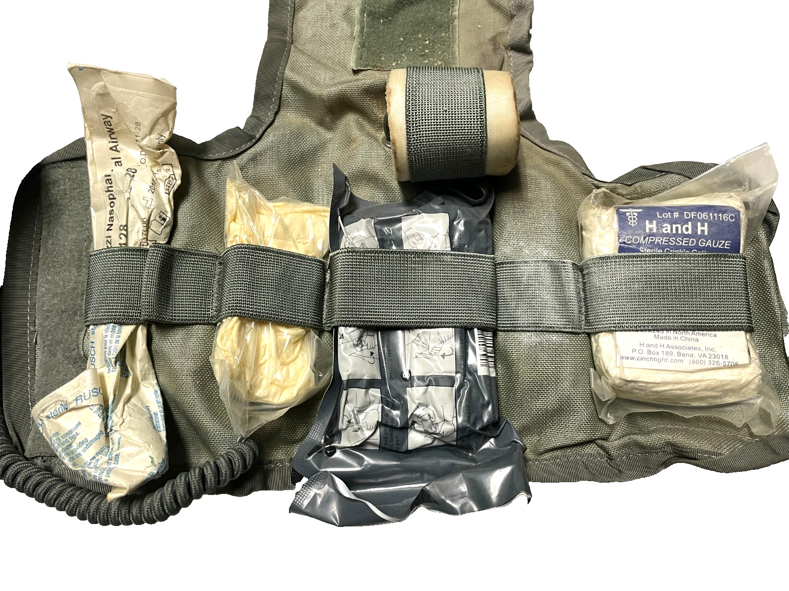 US Army MOLLE IFAK Individual First Aid Kit Pouch ACU UCP w/ Components GC