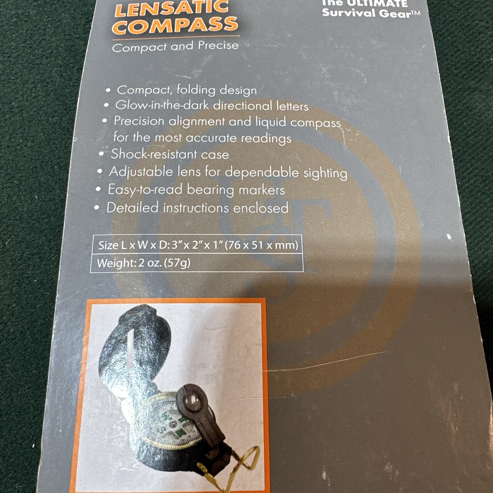 UST Lensatic Compass Ultimate Survival Navigation Tool Compact Precise