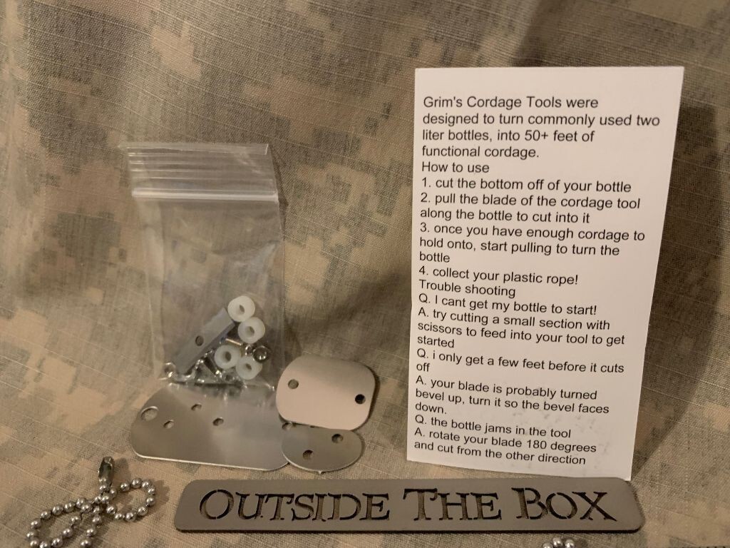 Emergency/Survival: Grim Workshop NEW – Cordage Making Dog Tag – MADE IN USA!