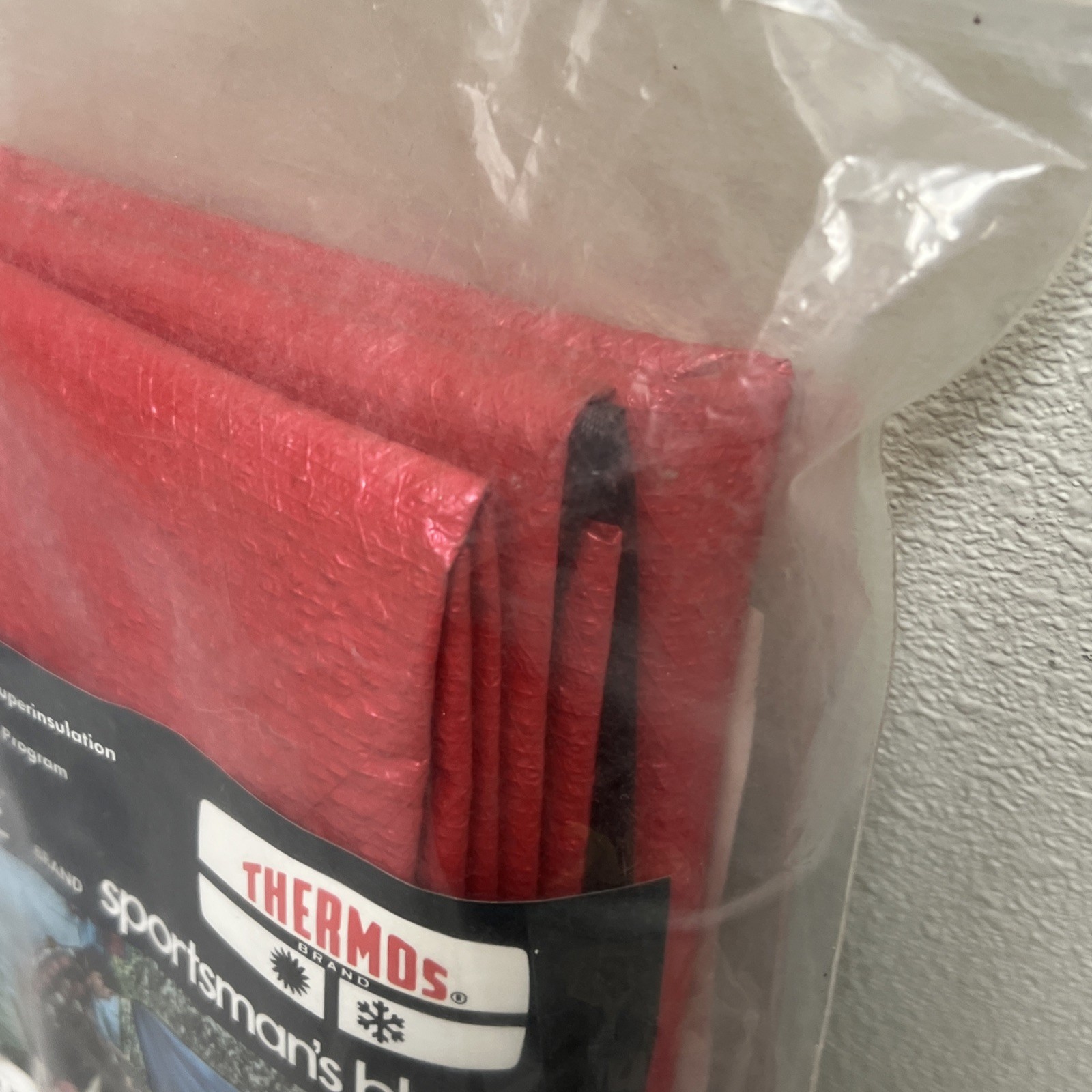 Vintage Thermos All-Weather Space Brand Sportsman’s Blanket Red 56”x84”