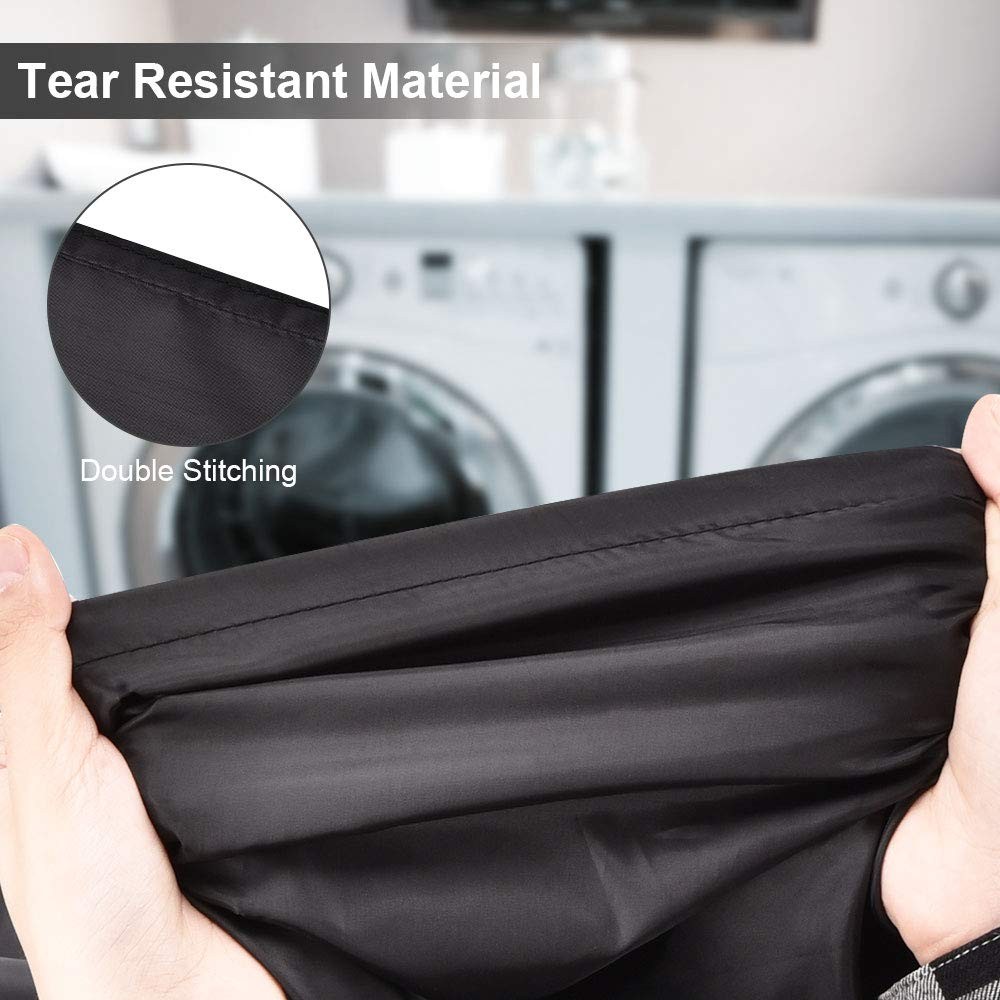 2 Pack Heavy Duty Large Laundry Bags 28 x 45 Inch Black Hamper Storage Set