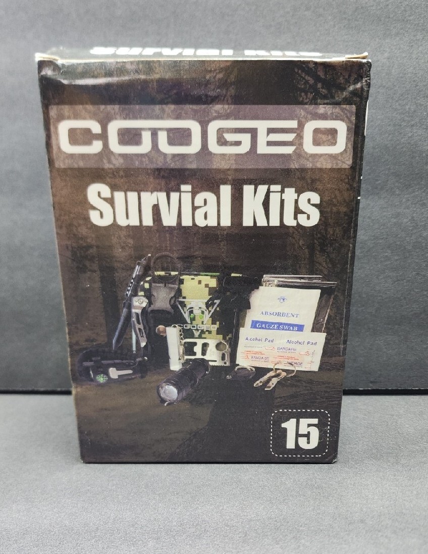 Coogeo Survival Kits 15 In 1 – Great Gifts for Men Dad Husband Camouflage, New
