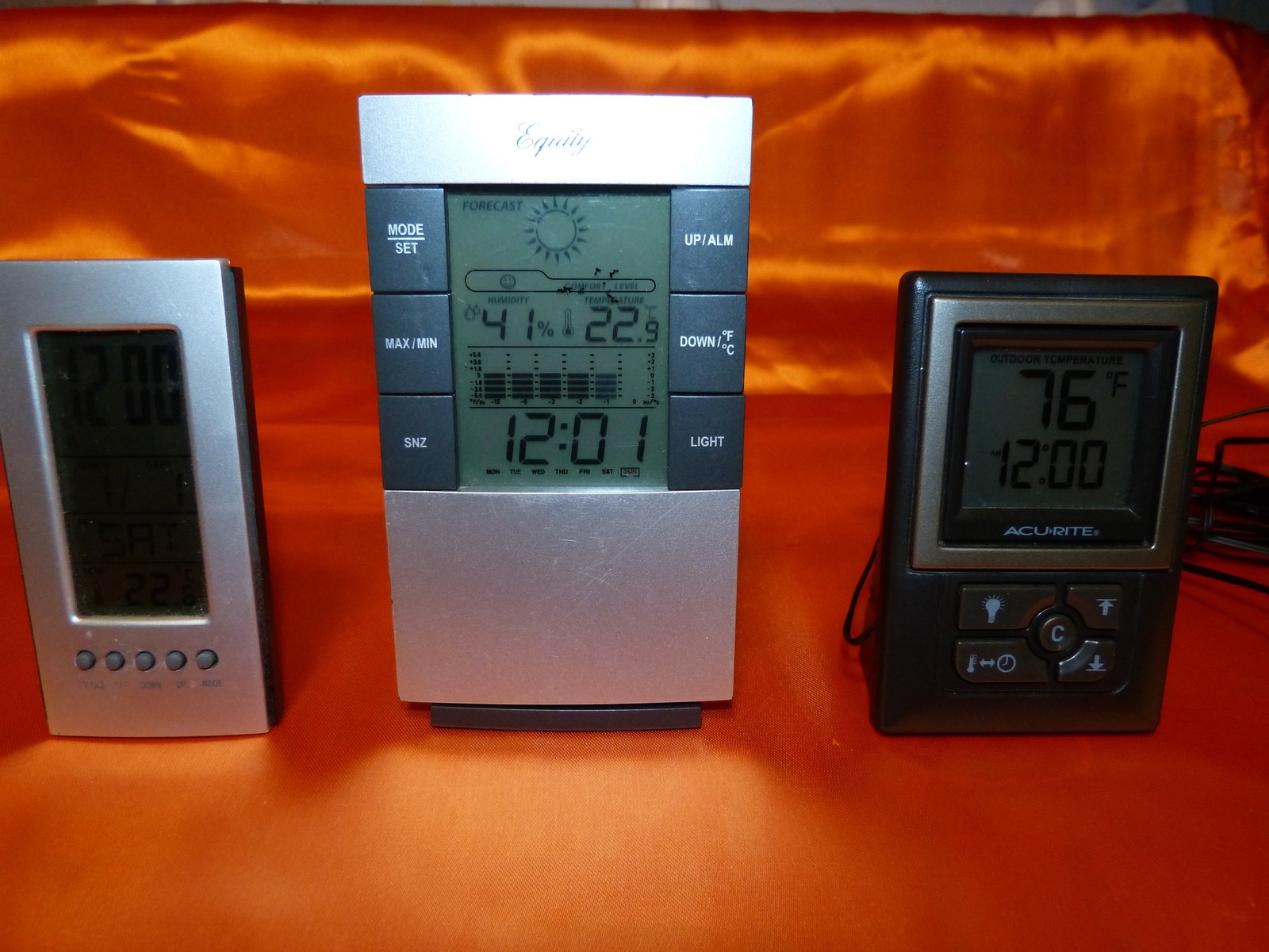 3 PACK DIGITAL ALARM CLOCKS SALE Battery Clock With Indoor & Outdoor Temperature