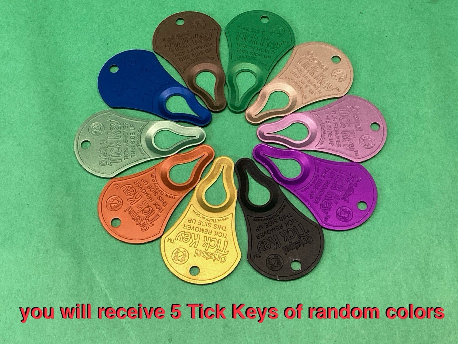 5 PACK – Original TICK KEY Aluminum Removal Tool Device People Kids Adults Pets