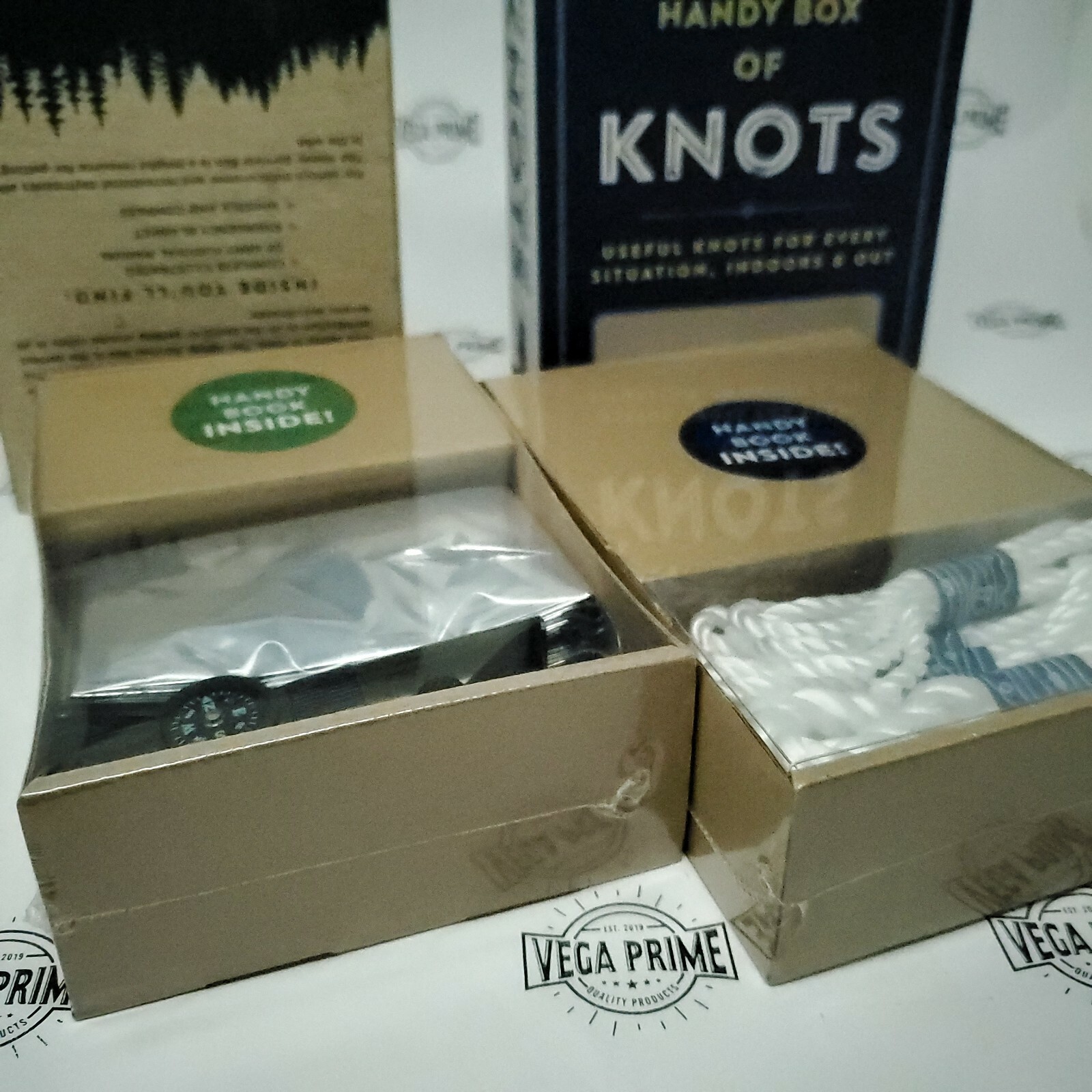 Handy Survival Box and Box of Knots Kit Ropes & Book – BRAND NEW SEALED
