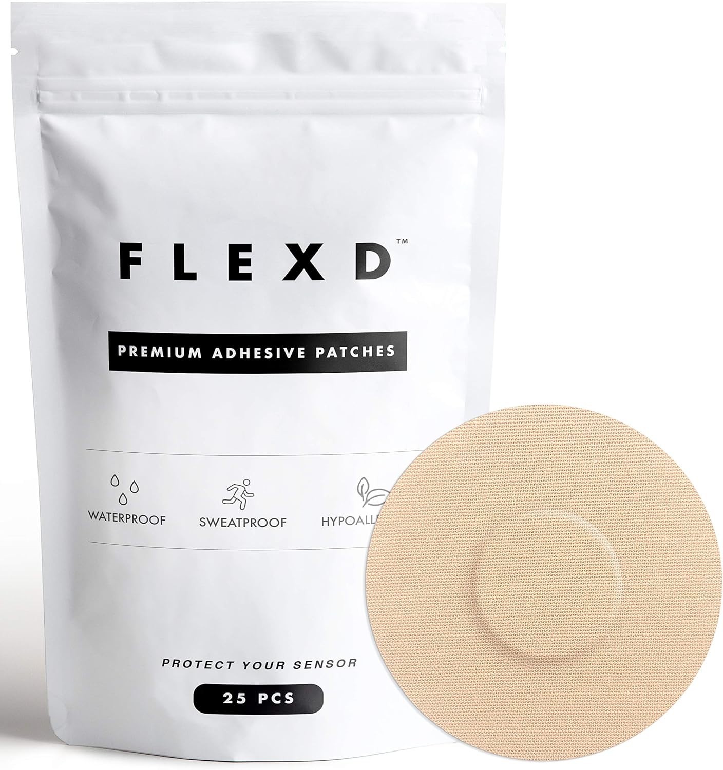 Durable and Hypoallergenic Libre 3 Sensor Adhesive Patches – 25 Pack, Tan
