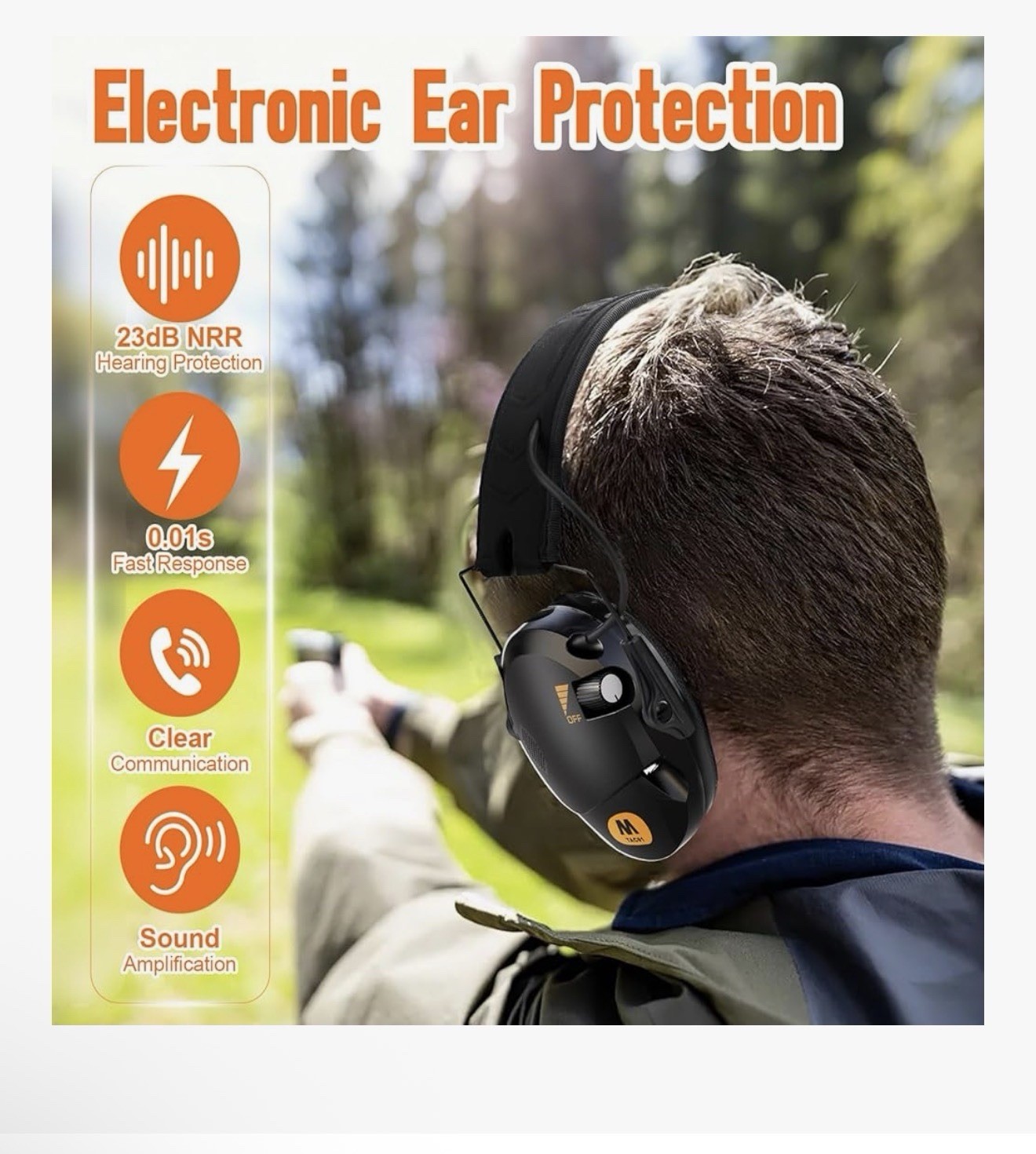 MAIRDI Electronic Shooting Ear Protection, Hearing Protection Earmuffs with 2…