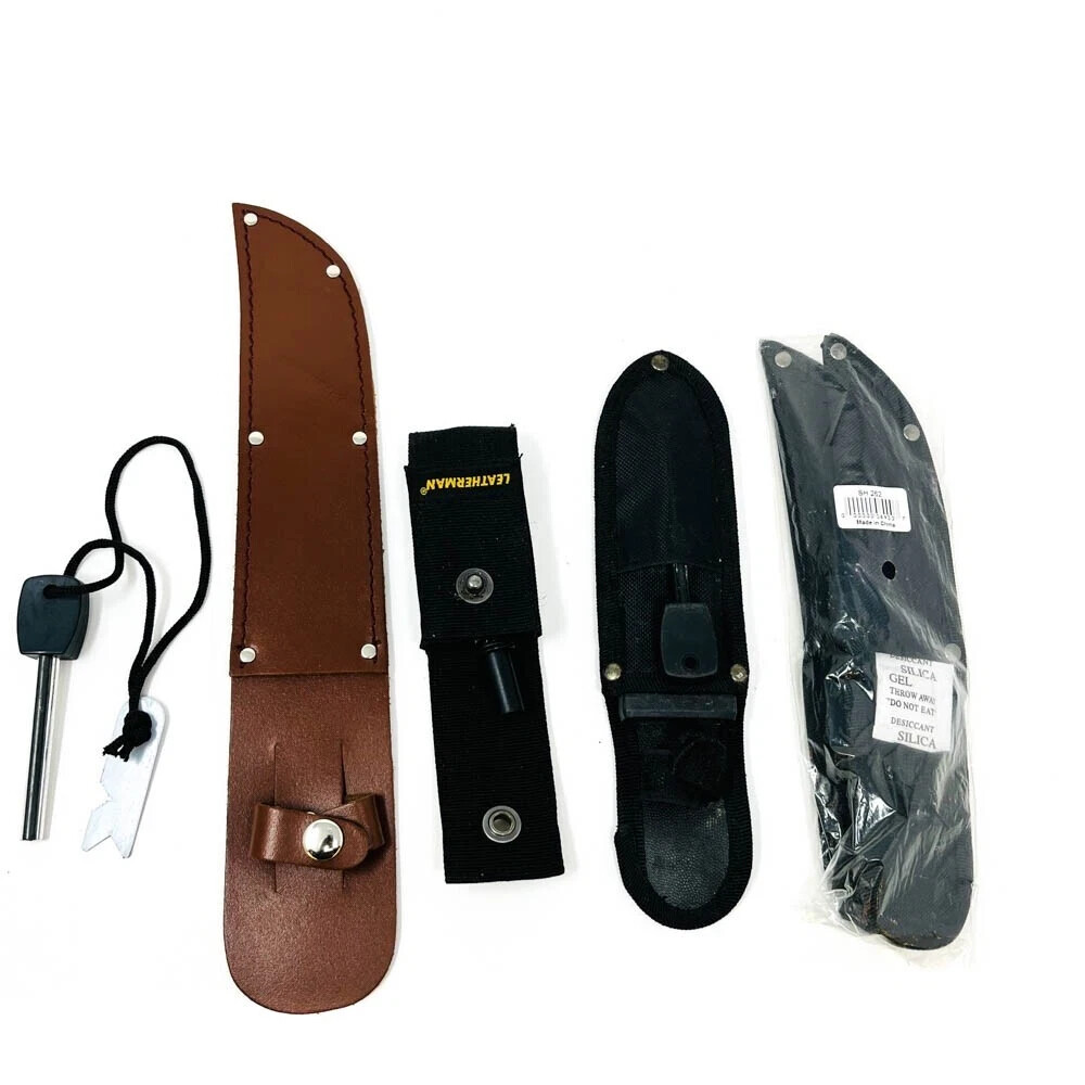 Nature Camping Survival Support Set Fire Stick, Knife Sheath w/ Belt Loop Hanger