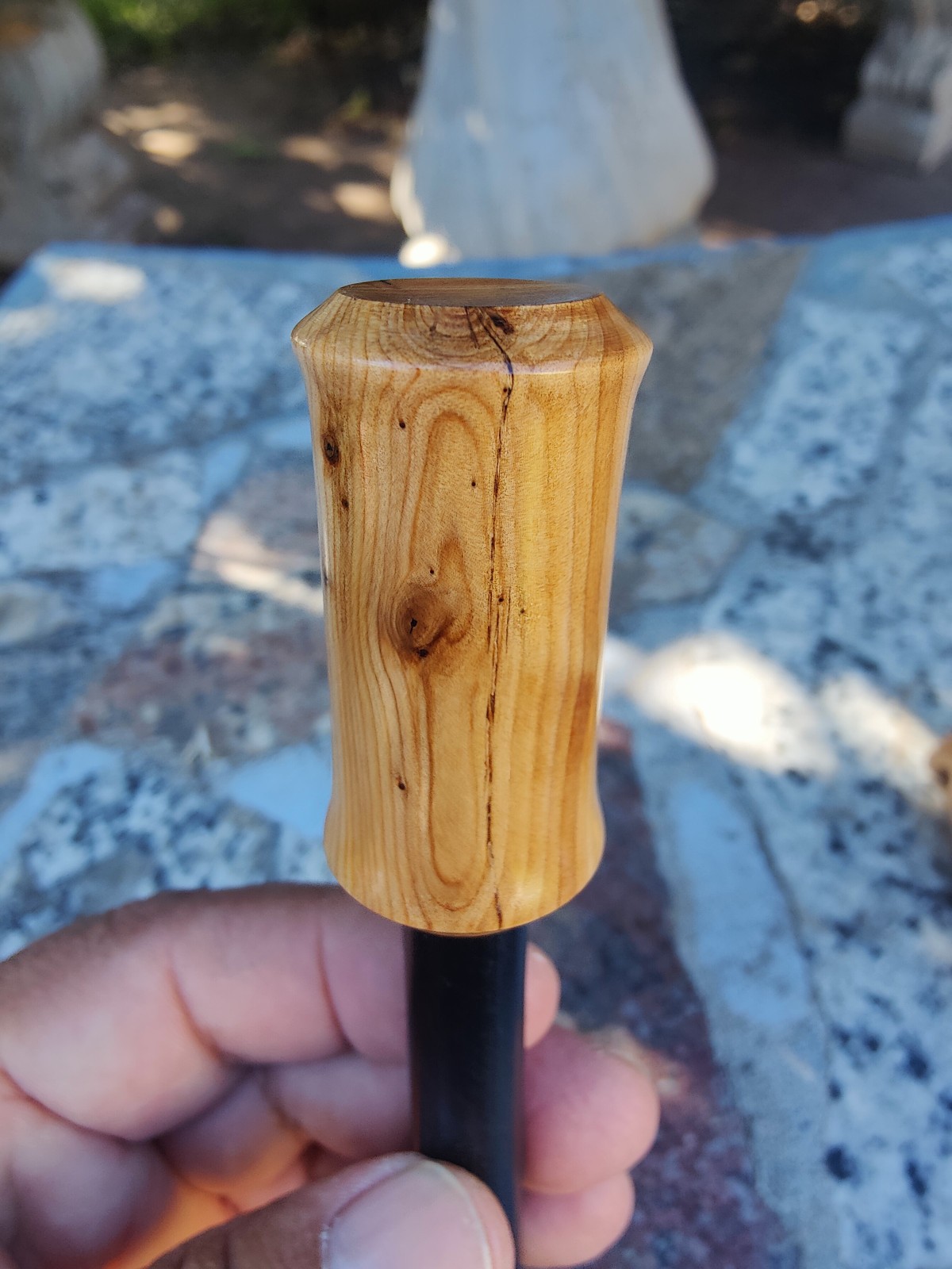 bushcraft 5″ x 1/2 ” ferrocerium rod yew wood handle | Ferro rod | mischmetal