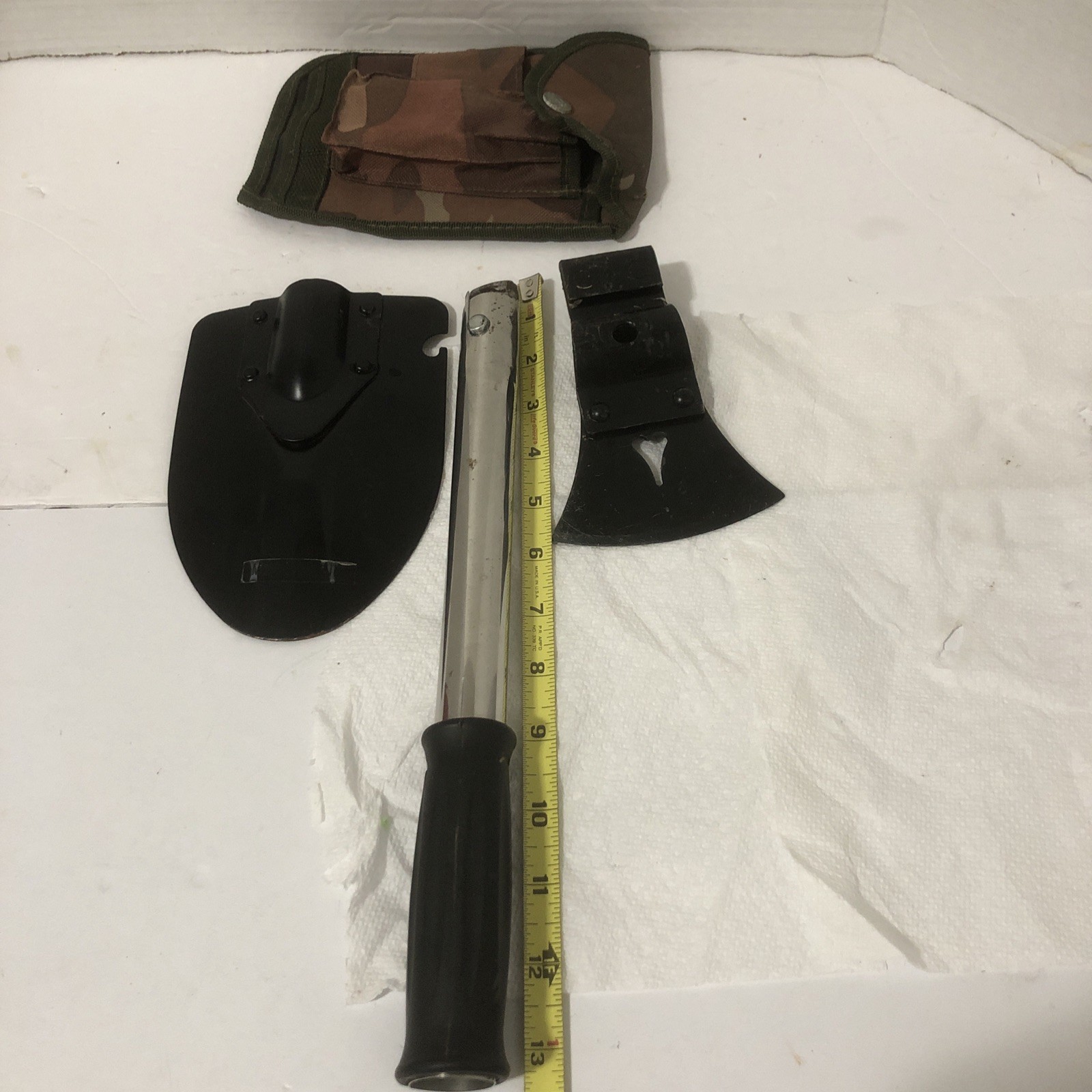 Backpacking Camping Survival Kit Shovel , Axe Interchangeable Gear Kit