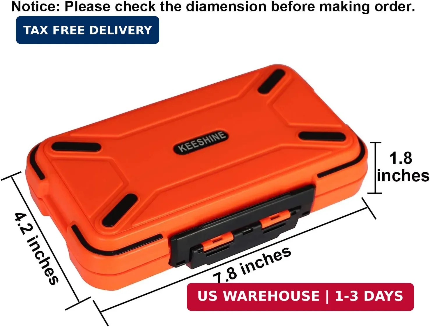 SMALL Fishing Tackle Box, Floating Storage Box, Double-Sided Fishing Lure Box wi