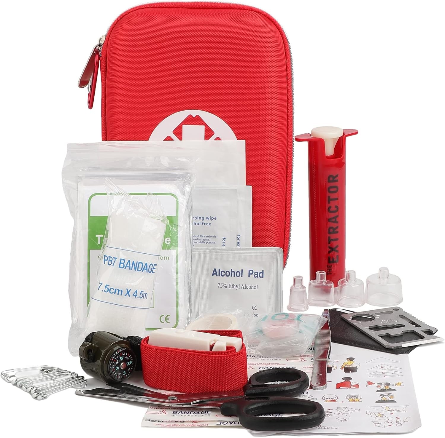 Snake Bite Kit, Bee Sting Kit, Emergency First Aid Supplies, Venom Extractor Suc