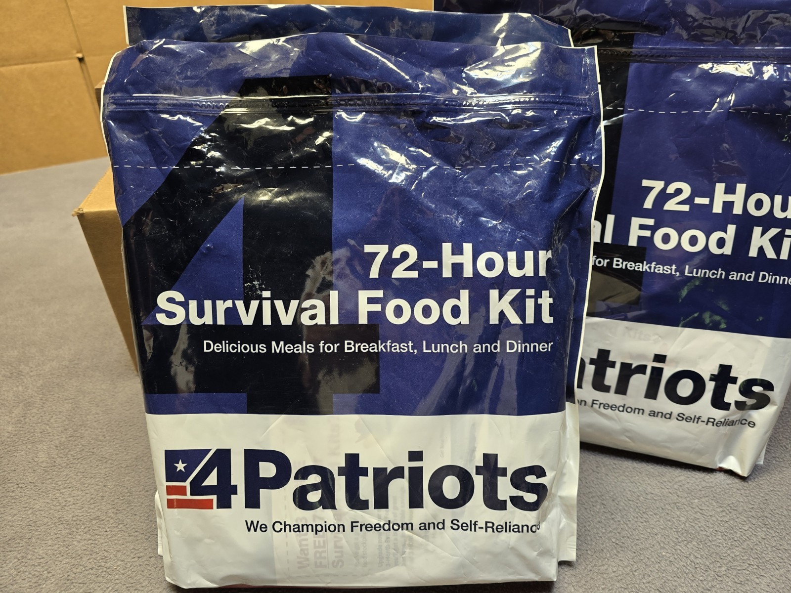 4PATRIOTS 72 Hour Survival Food Kit Lot Of 3 Packages Backpacking Camping