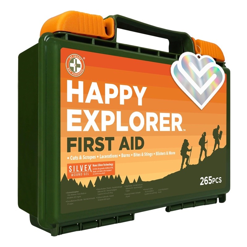 Outdoor First Aid Kit 265 Pieces Camping Hiking Travel Durable Plastic Case New