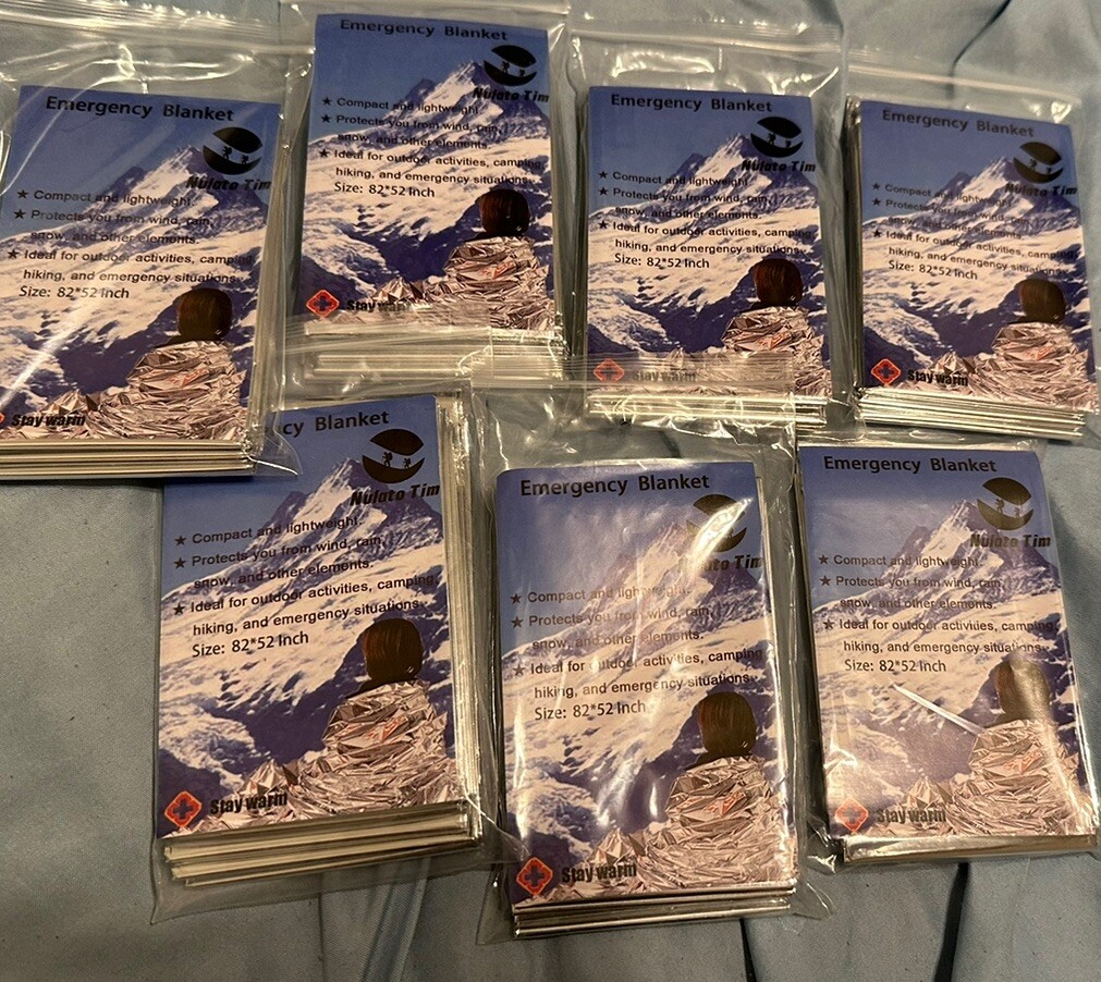 (7) Emergency Rescue Space Thermal Blankets 84 x 52 New !