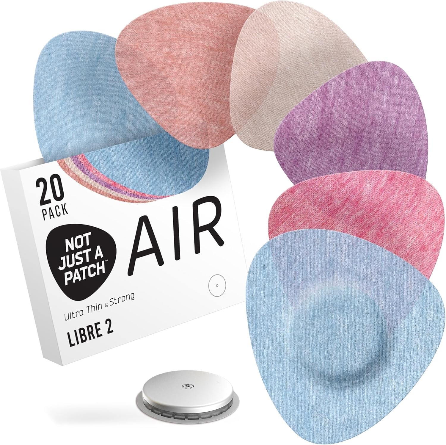 20 Pack Freestyle Libre 2 Multicolor Adhesive Patches – 14-Day Durable Cover